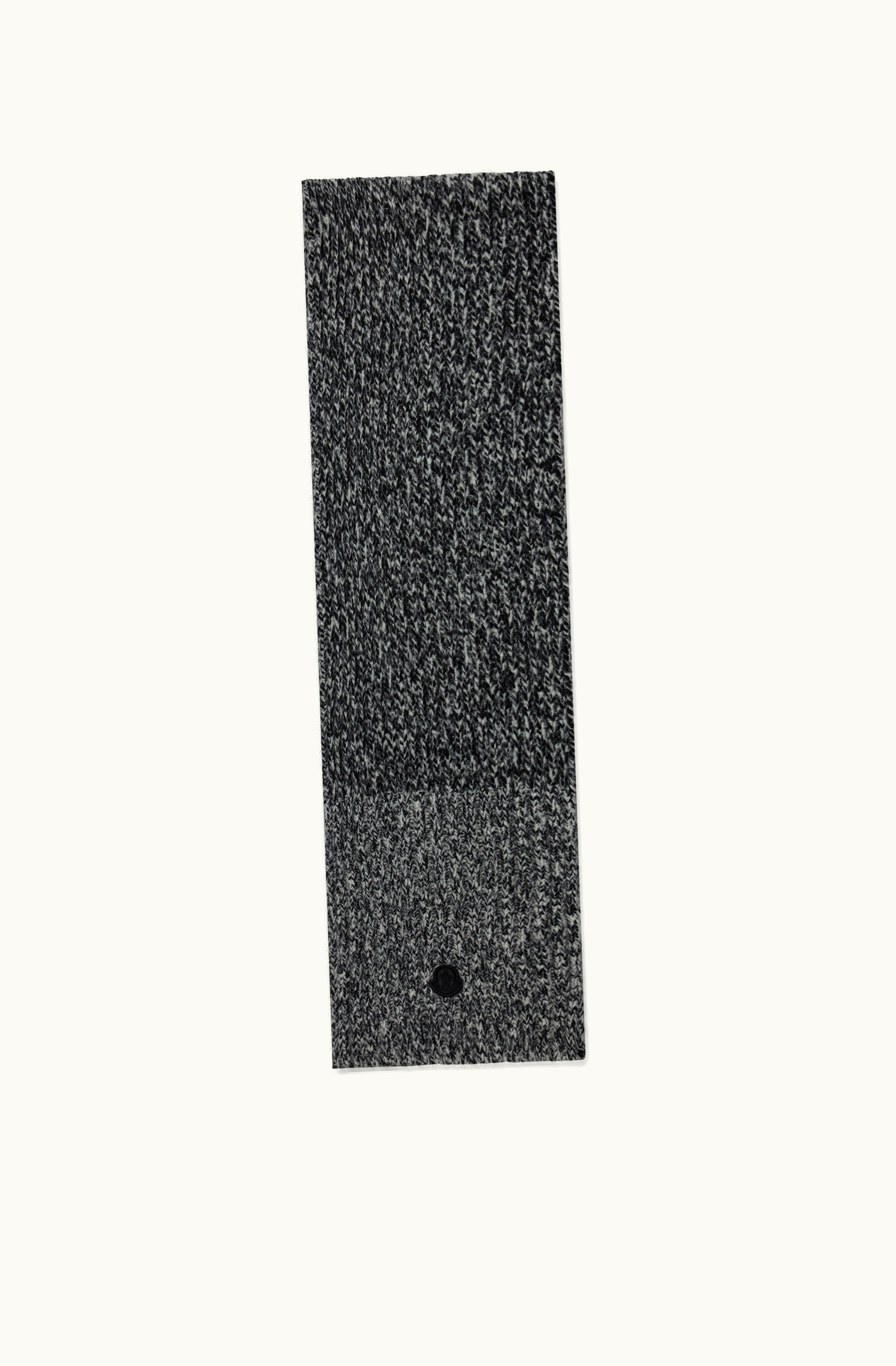 Moncler Moncler Mouliné Wool Scarf Black & White