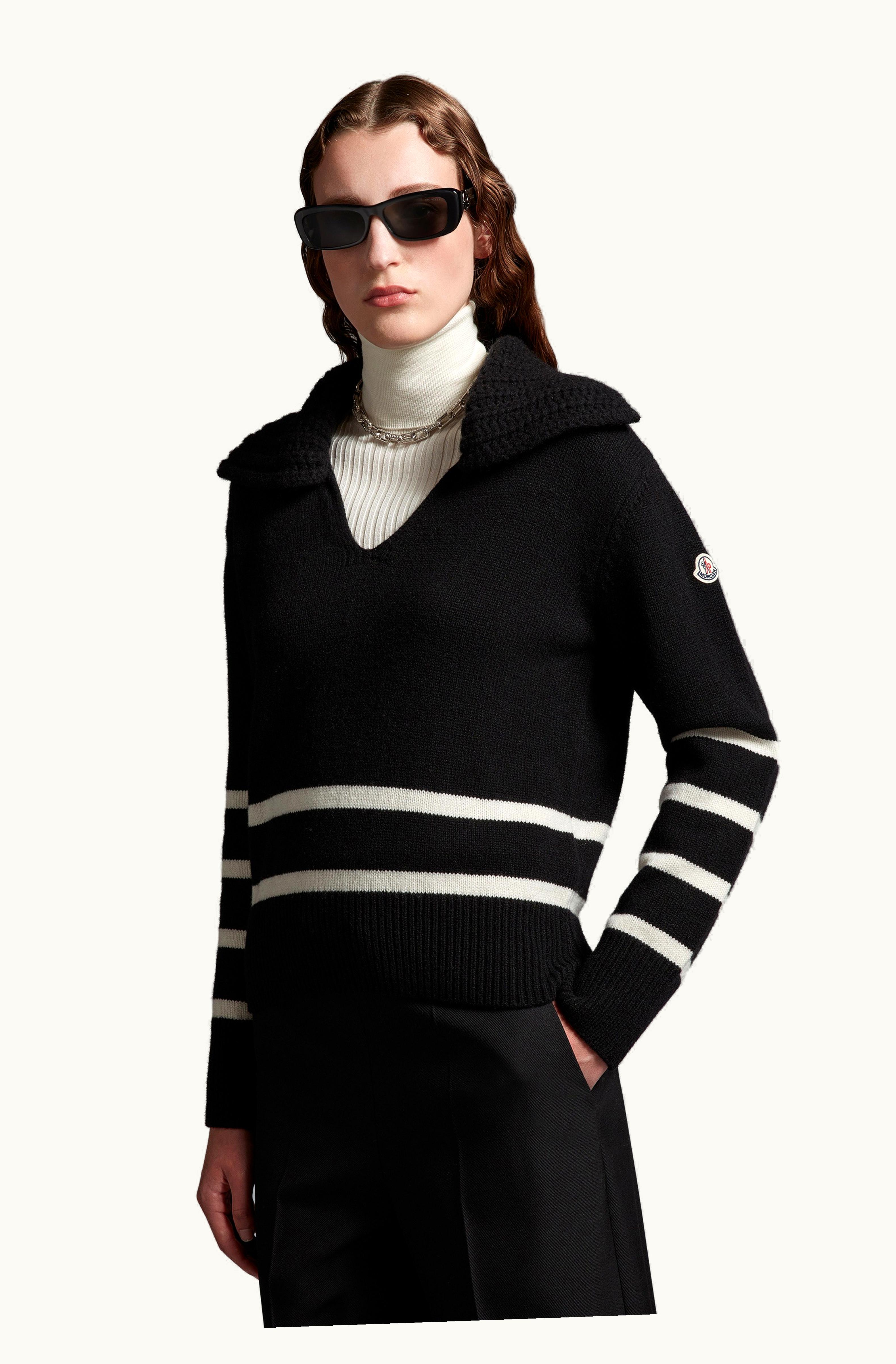 Moncler Moncler Cashmere Blend Jumper Black & White