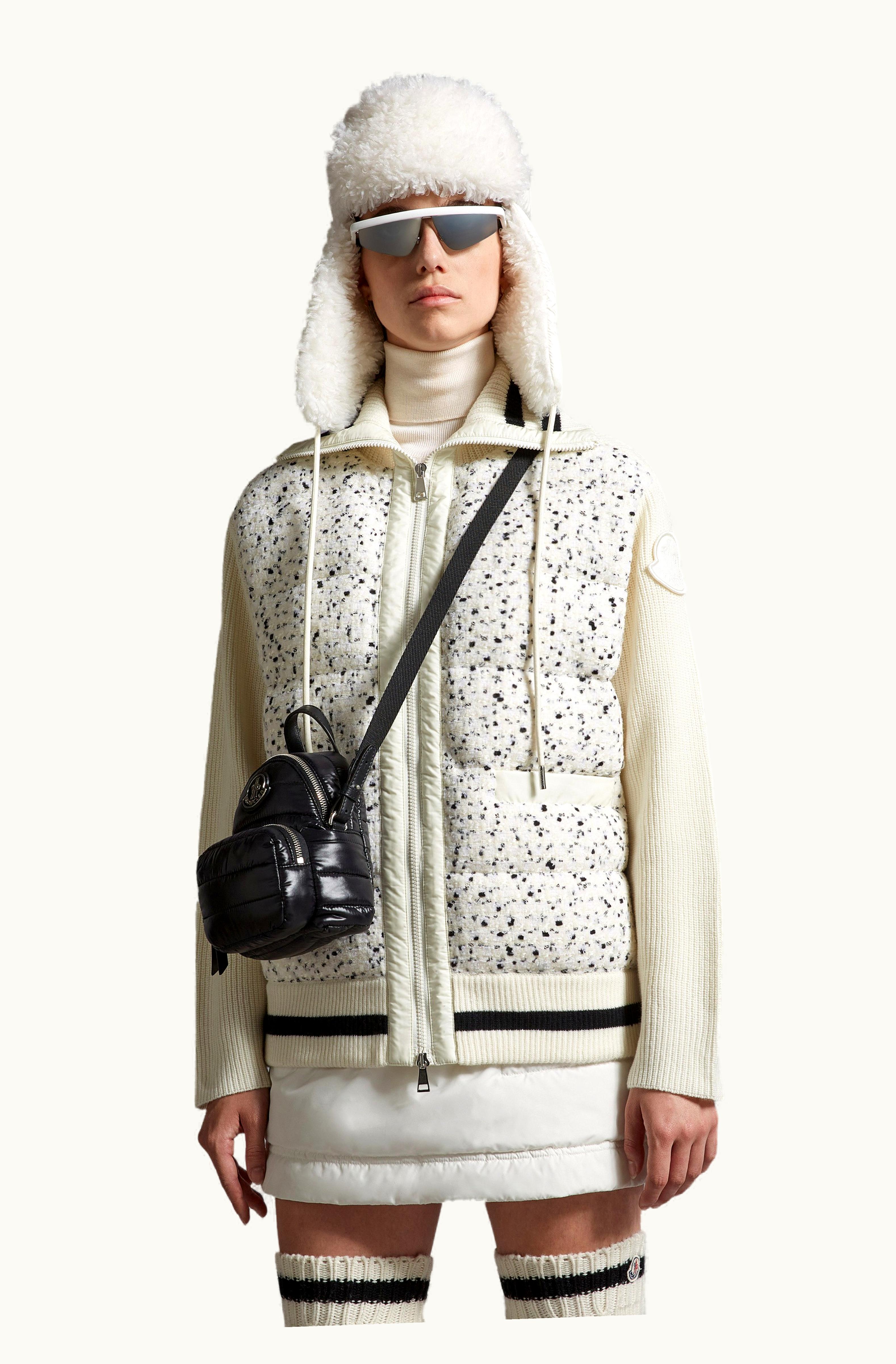 Moncler Moncler Padded Tweed Cardigan Black & White
