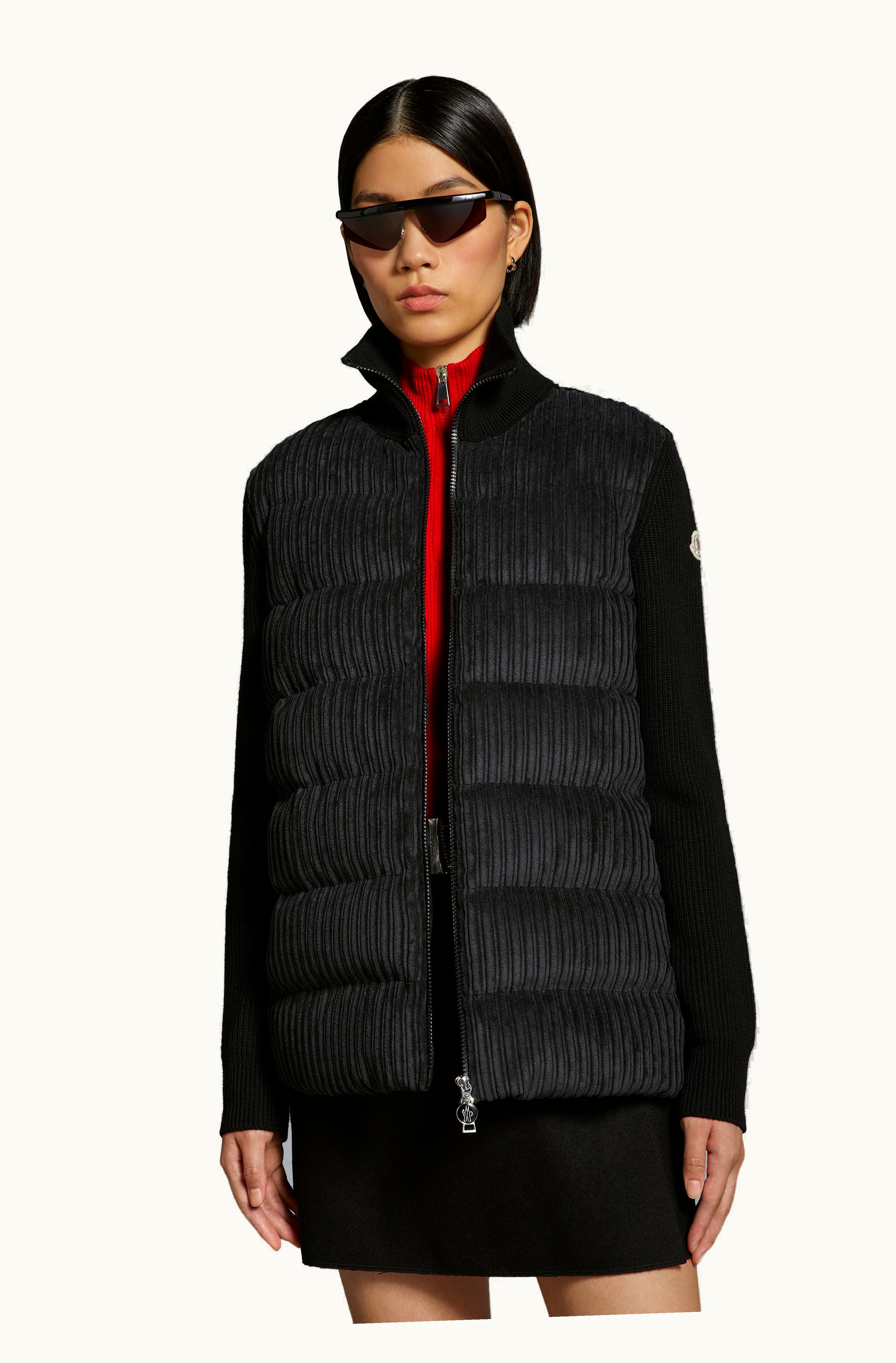 Moncler Moncler Padded Corduroy Cardigan Black