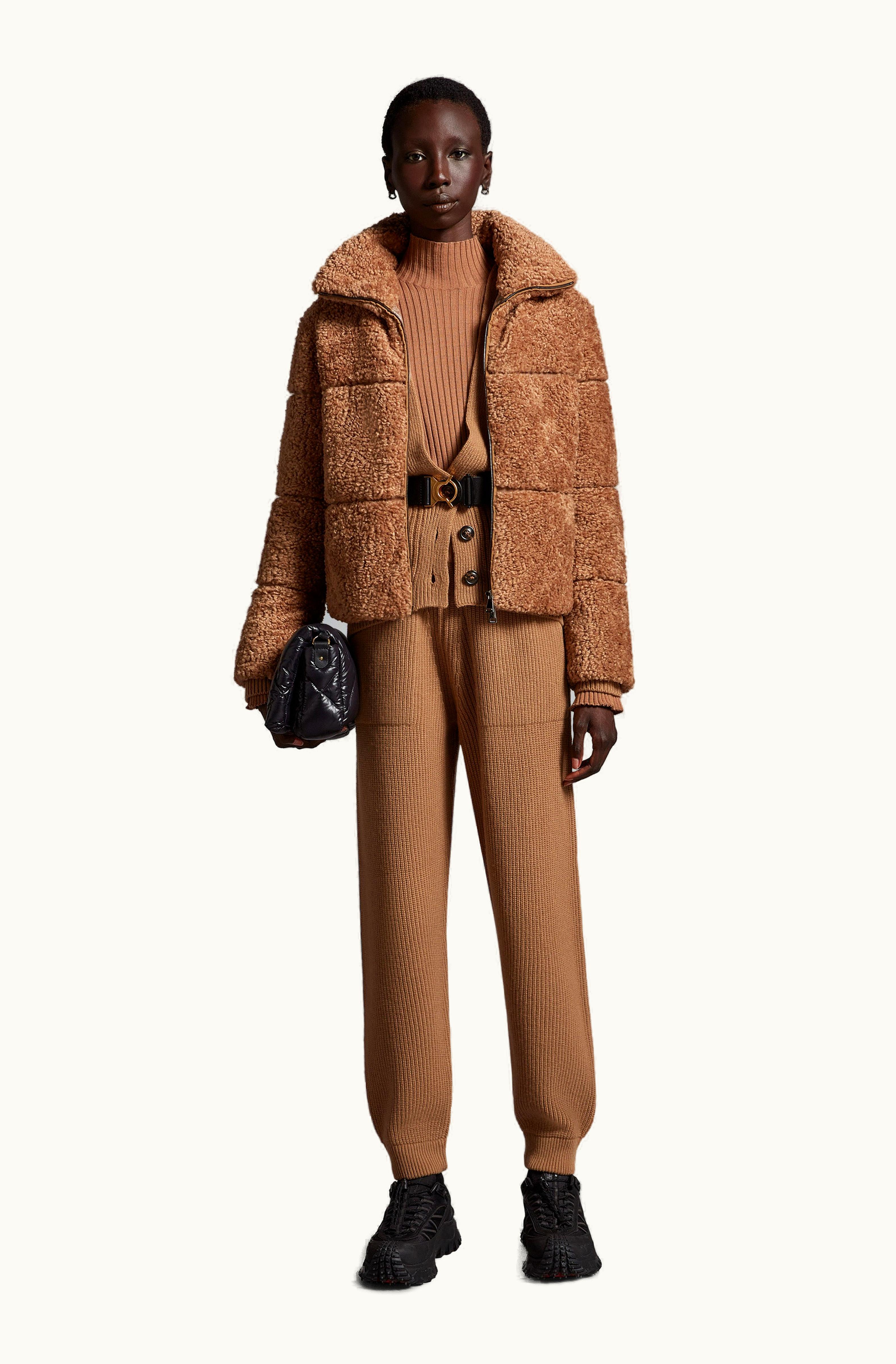 Moncler Moncler Wool & Cashmere Trousers Camel Beige