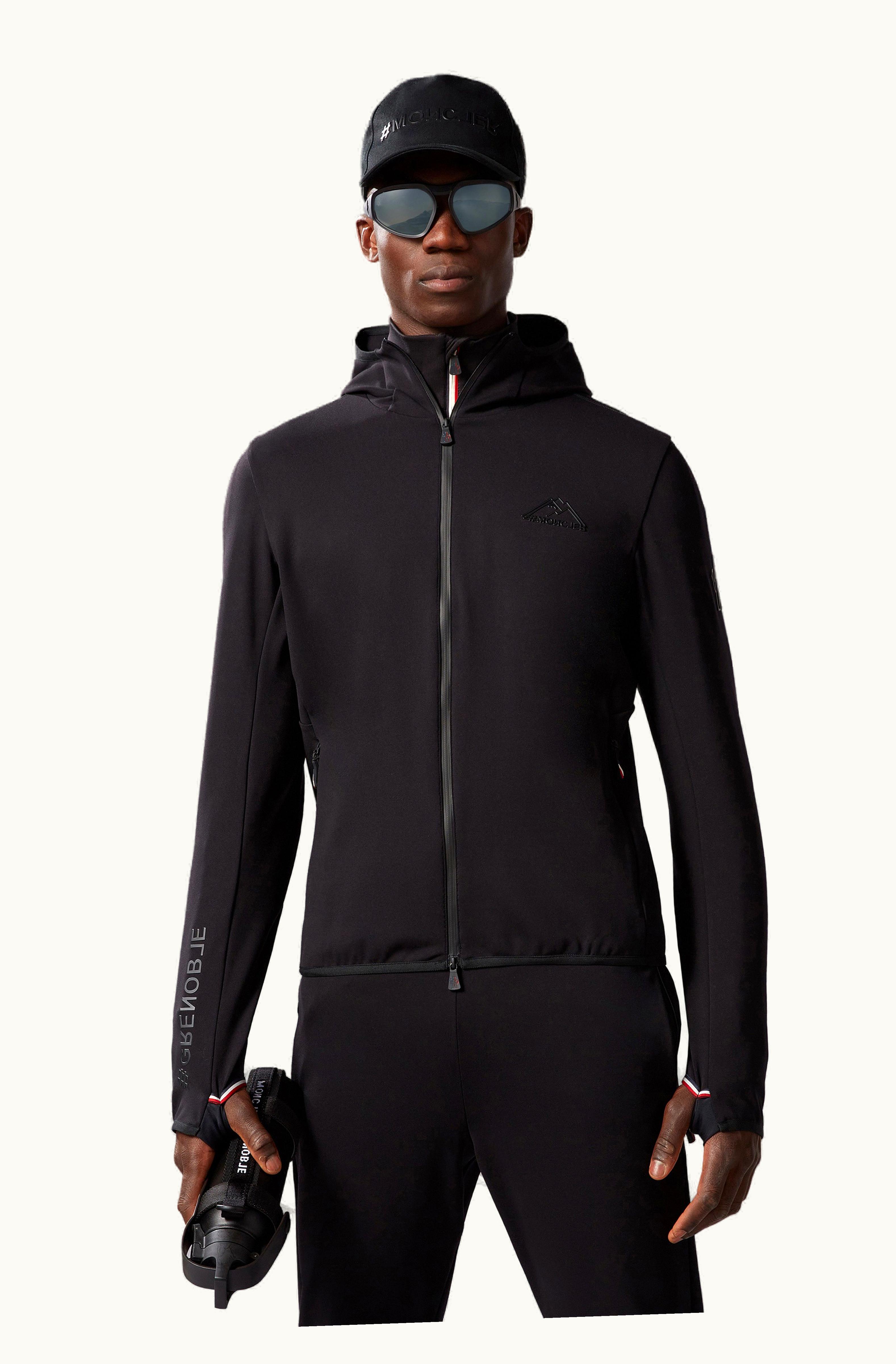 Moncler Moncler Zip-Up Hoodie Black Black