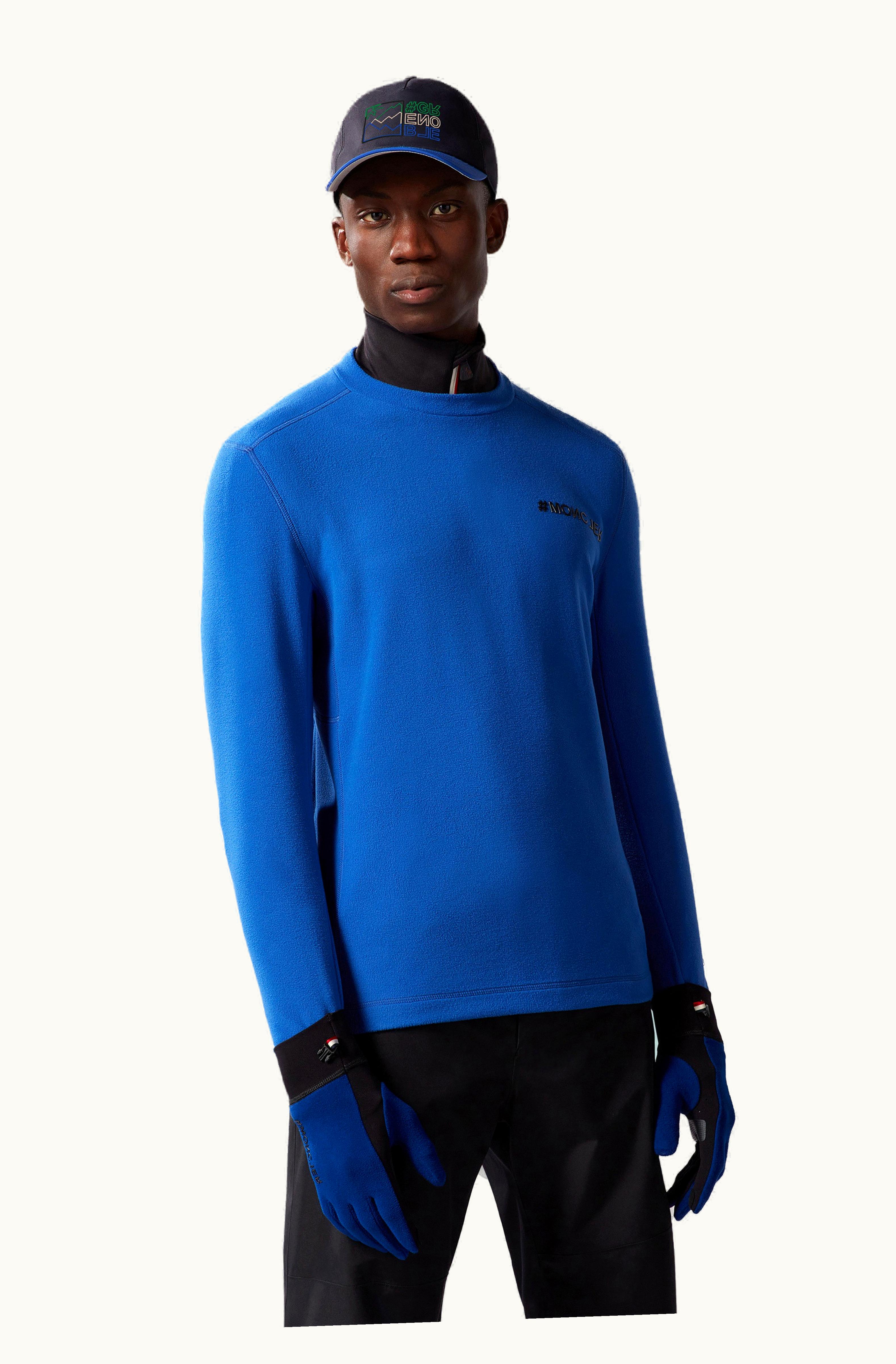 Moncler Moncler Logo Fleece Sweatshirt Bluette