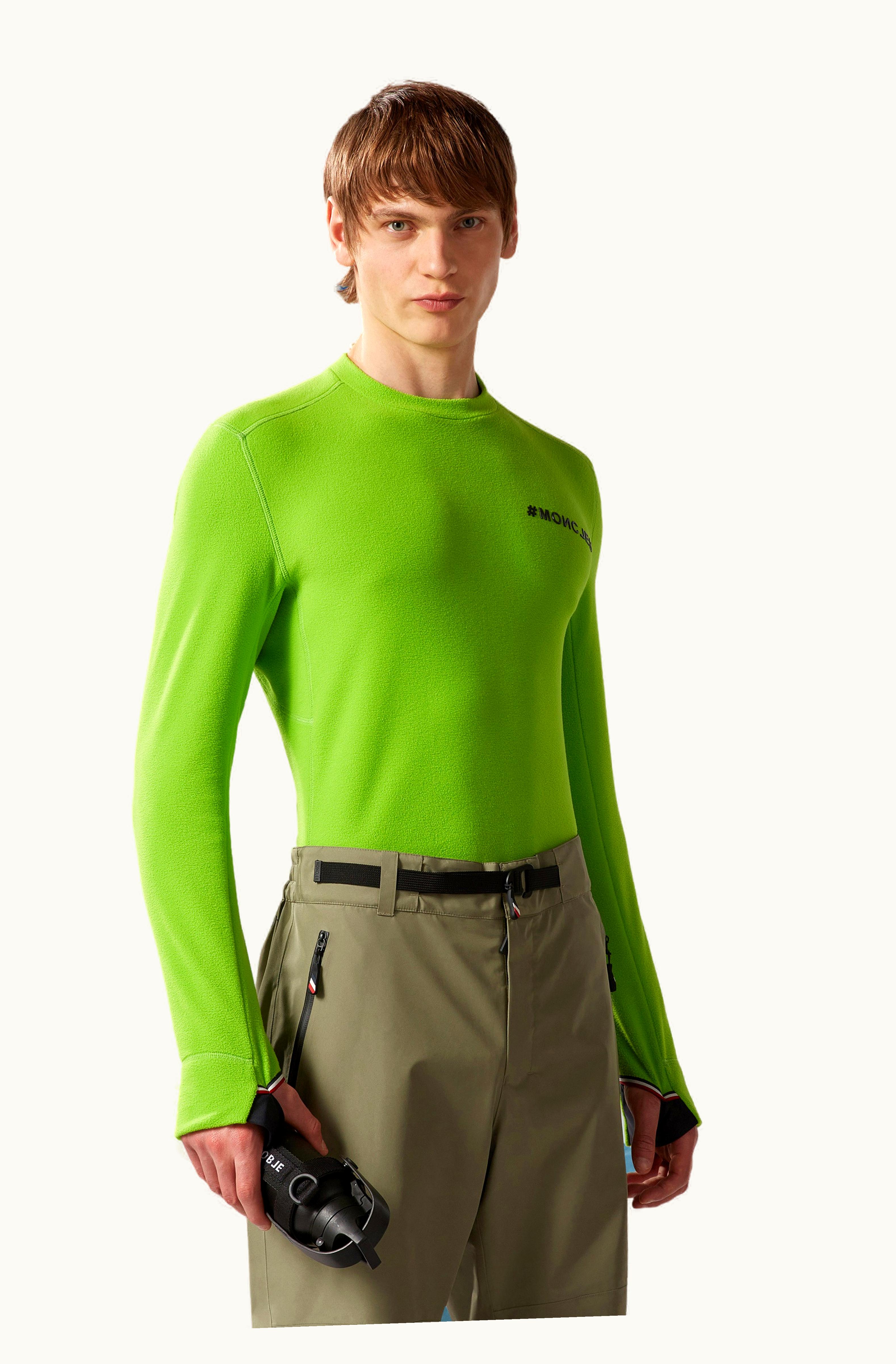 Moncler Moncler Logo Fleece Sweatshirt Bright Green