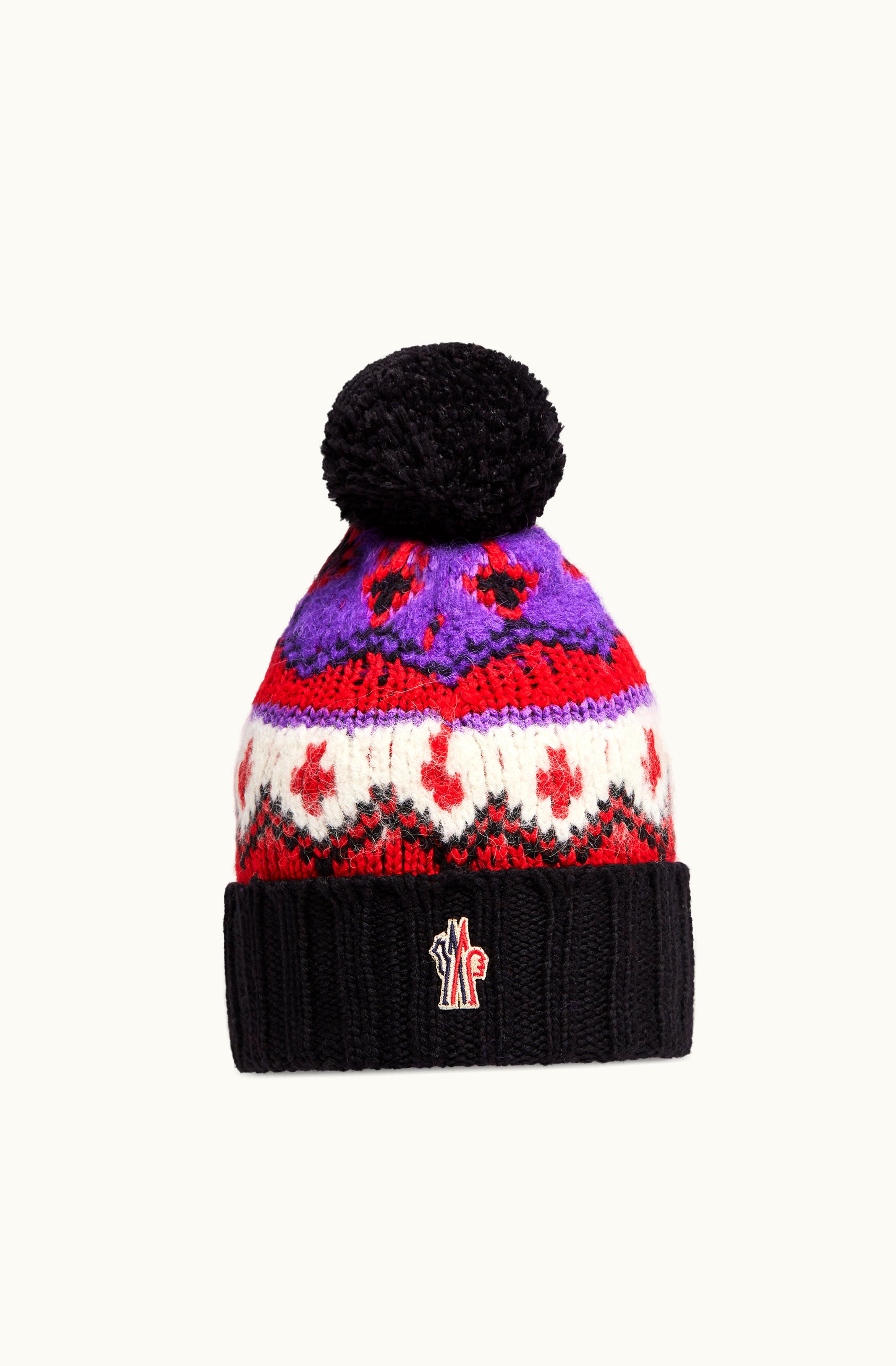 Moncler Moncler Alpaca & Wool Jacquard Beanie Fire Red
