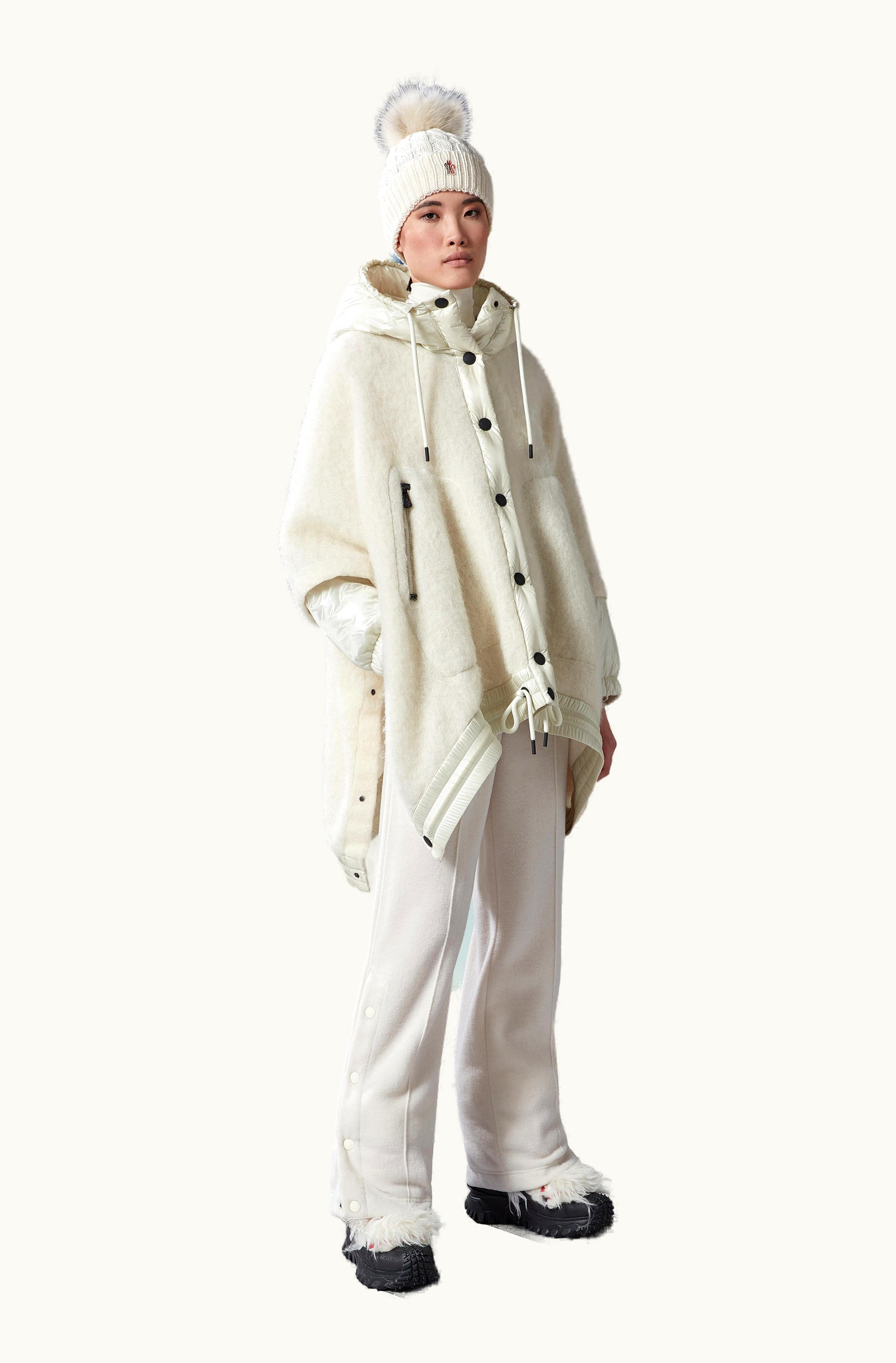 Moncler Moncler Mohair, Wool & Alpaca Cape Snow White