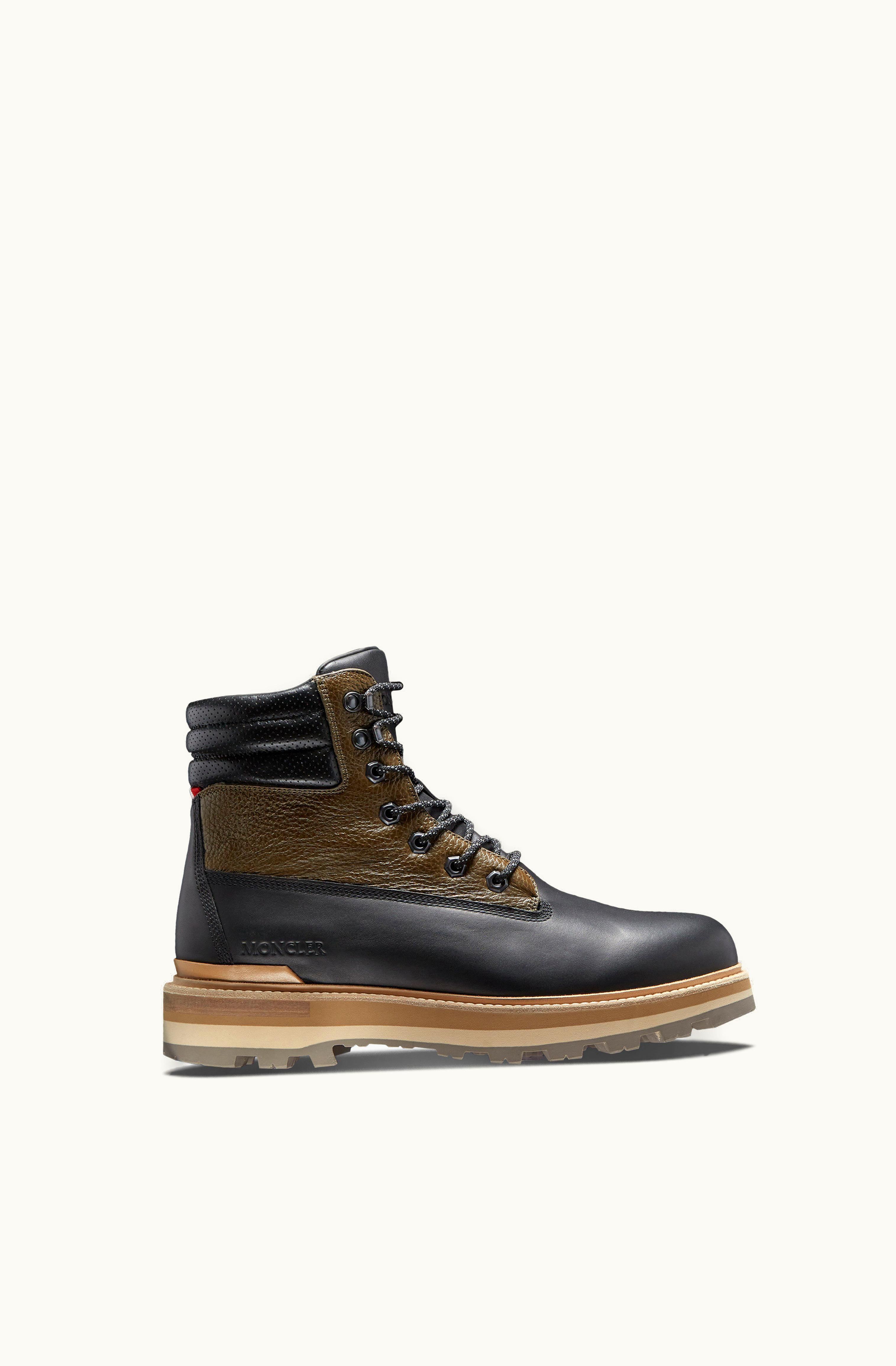 Moncler Moncler Peka Lace-Up Boots Green & Black
