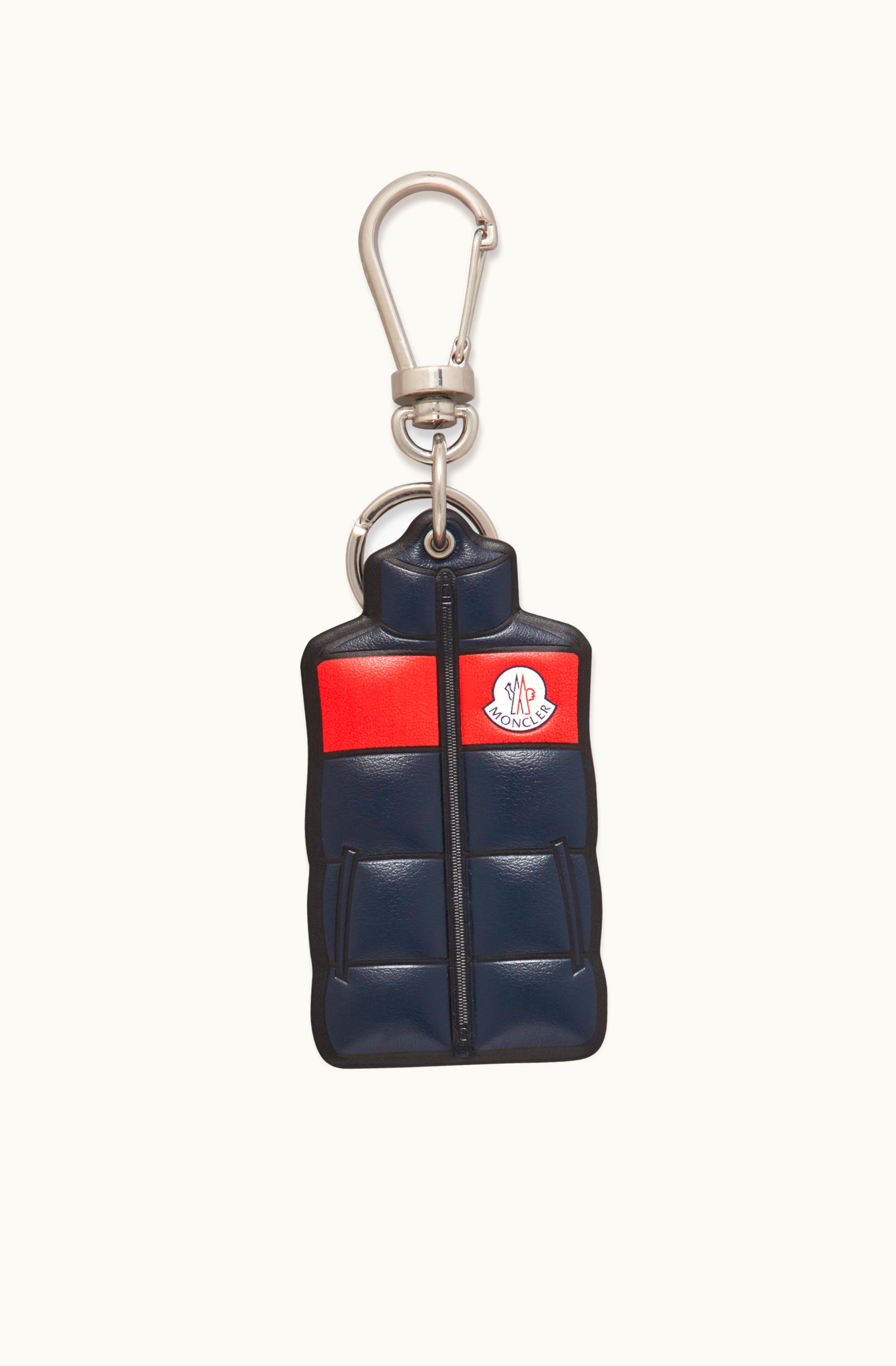 Moncler Moncler Gilet-Shaped Key Ring Blue & White & Red