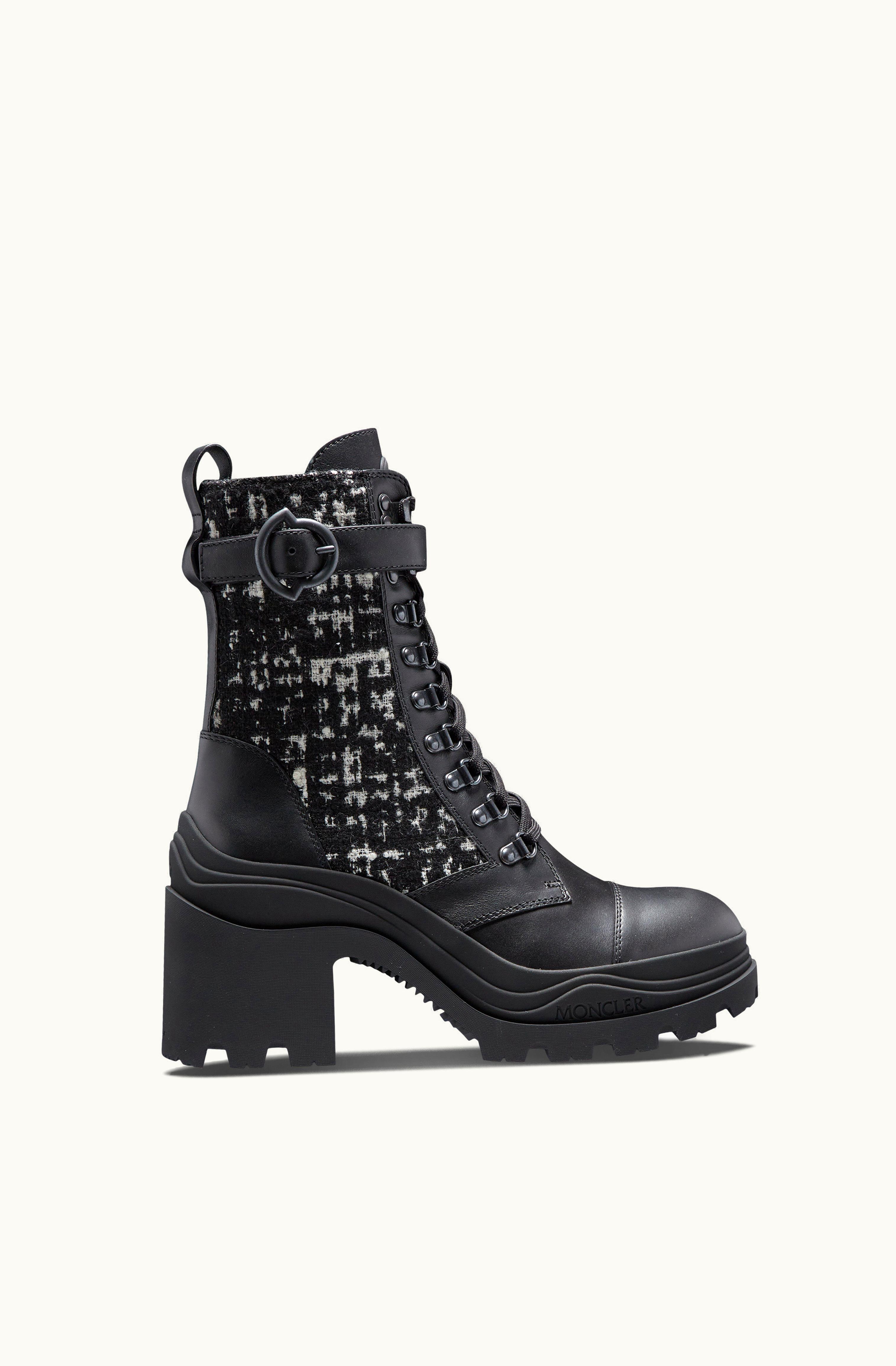 Moncler Moncler Envile Buckle Ankle Boots Black
