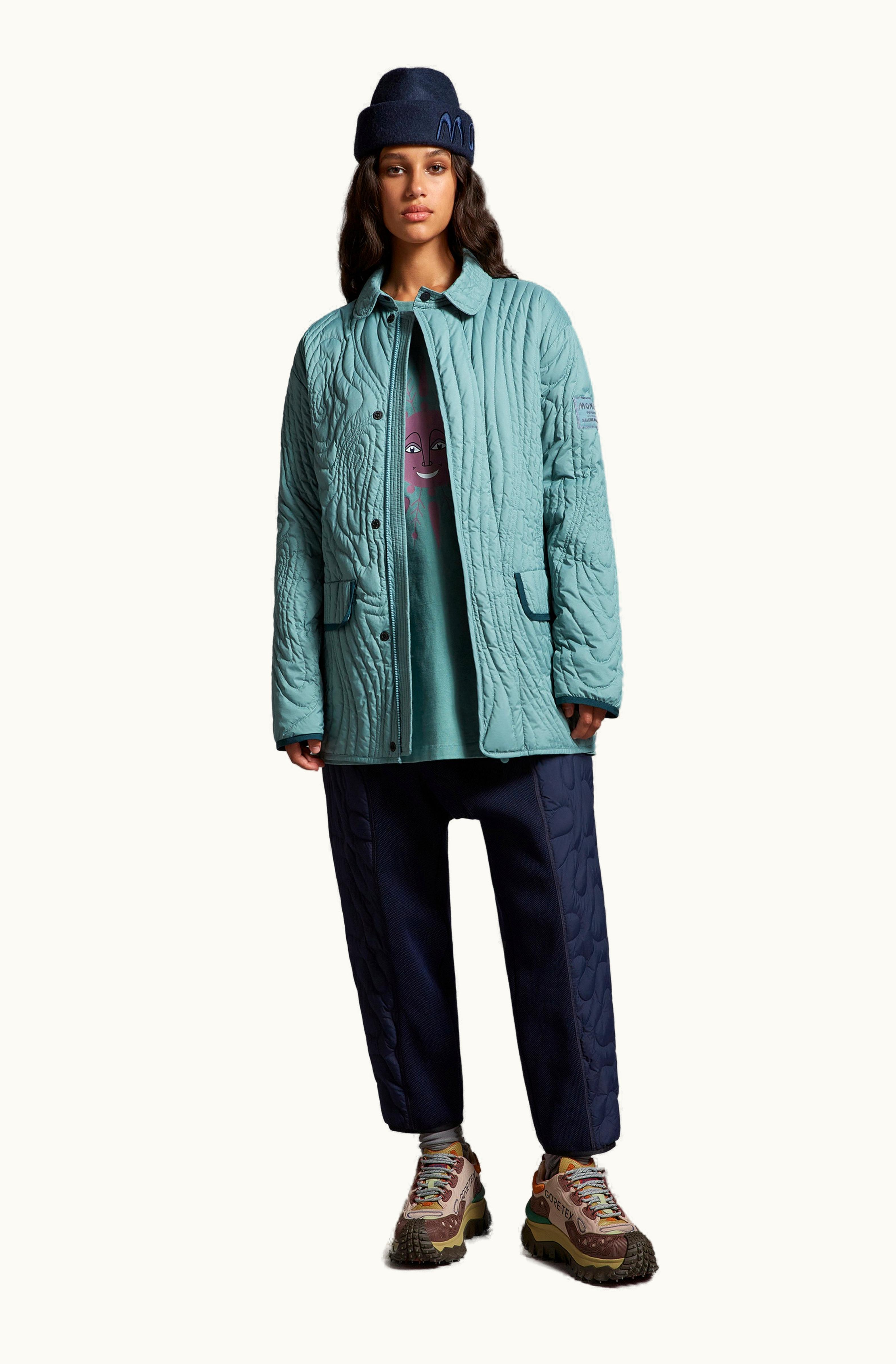 Moncler Moncler Harter-Heighway Short Down Jacket Light Blue