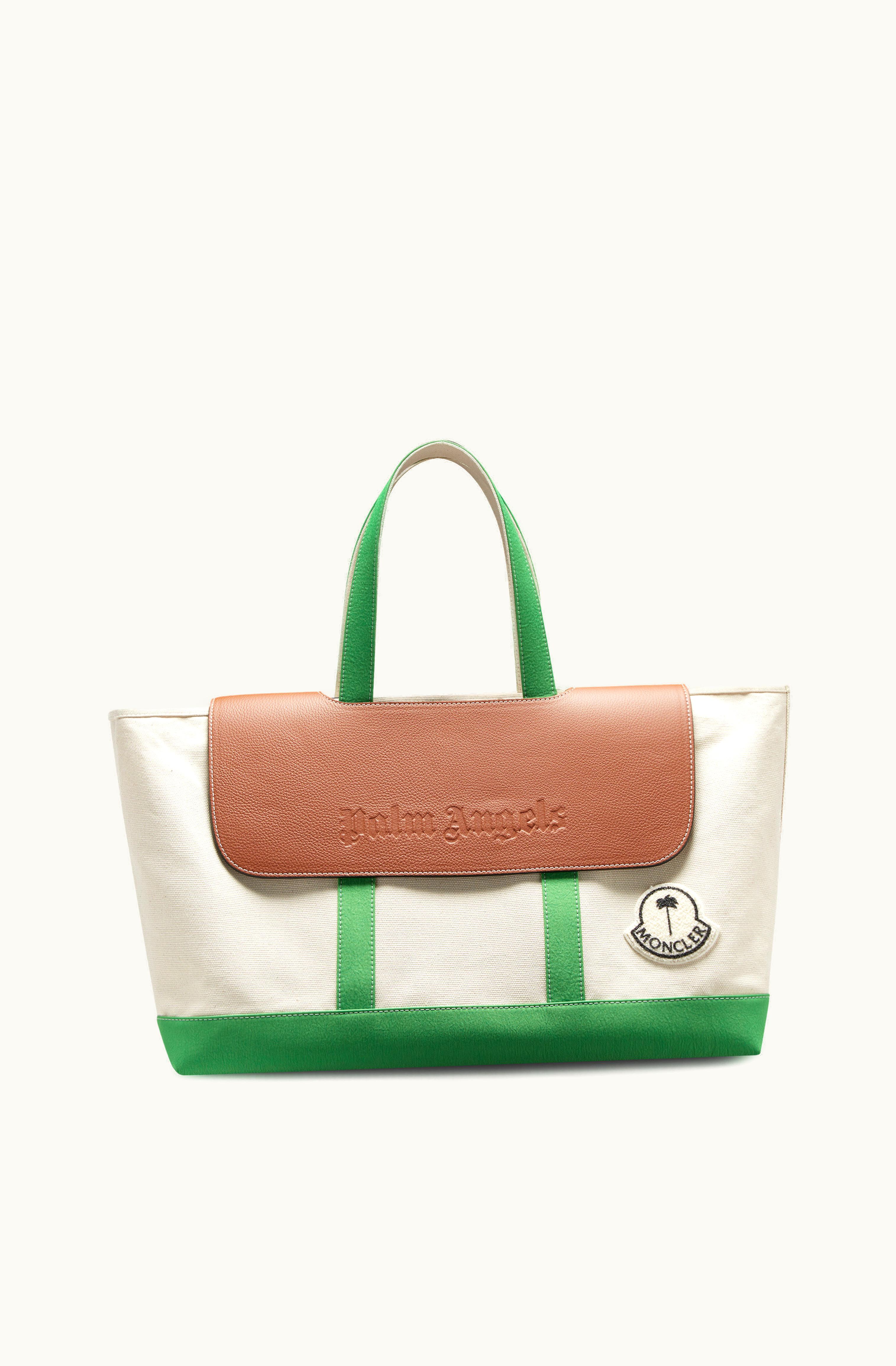 Moncler Moncler Canvas Tote Bag Off White & Green
