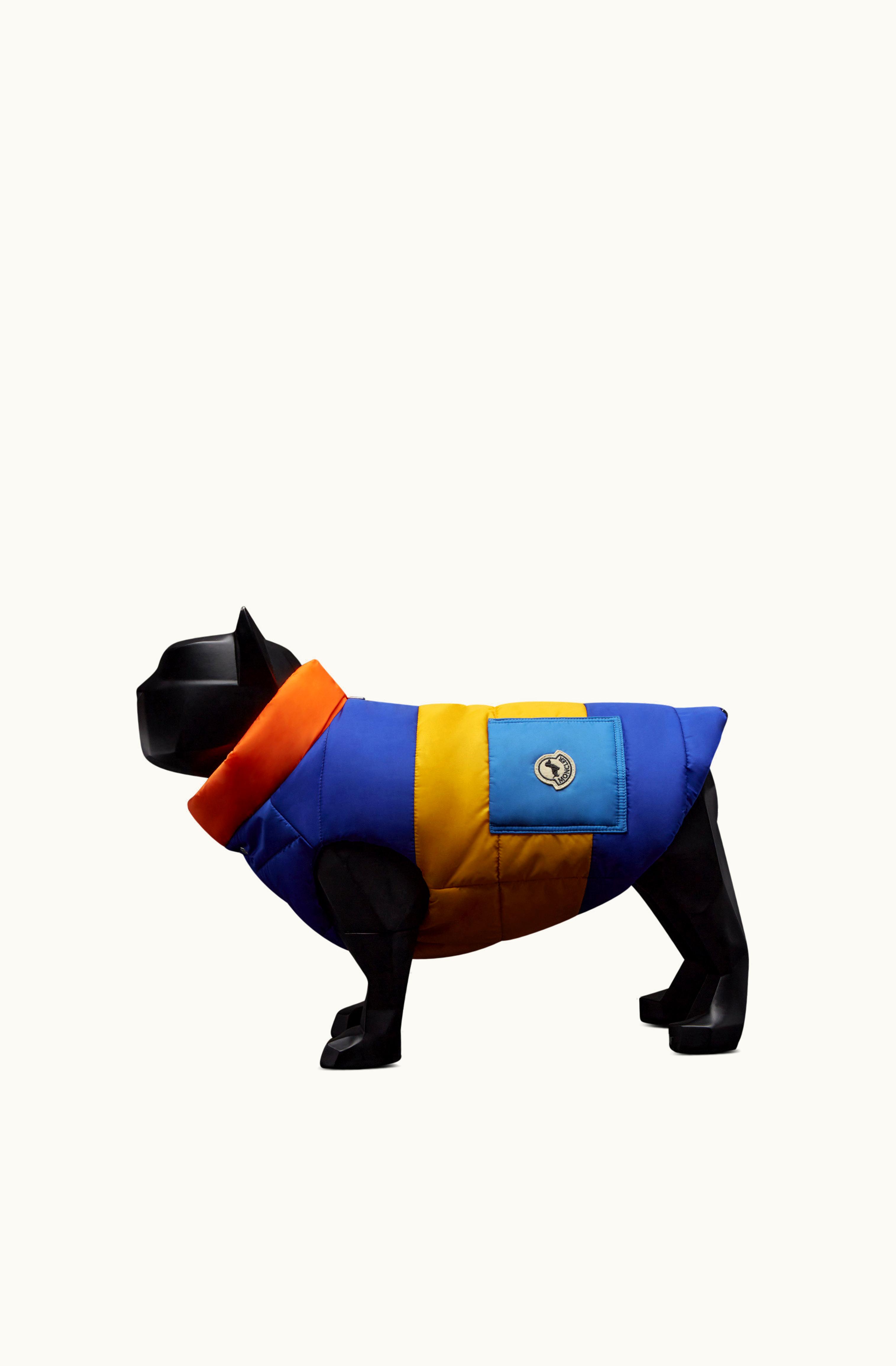 Moncler Moncler Patchwork Dog Gilet Yellow & Blue