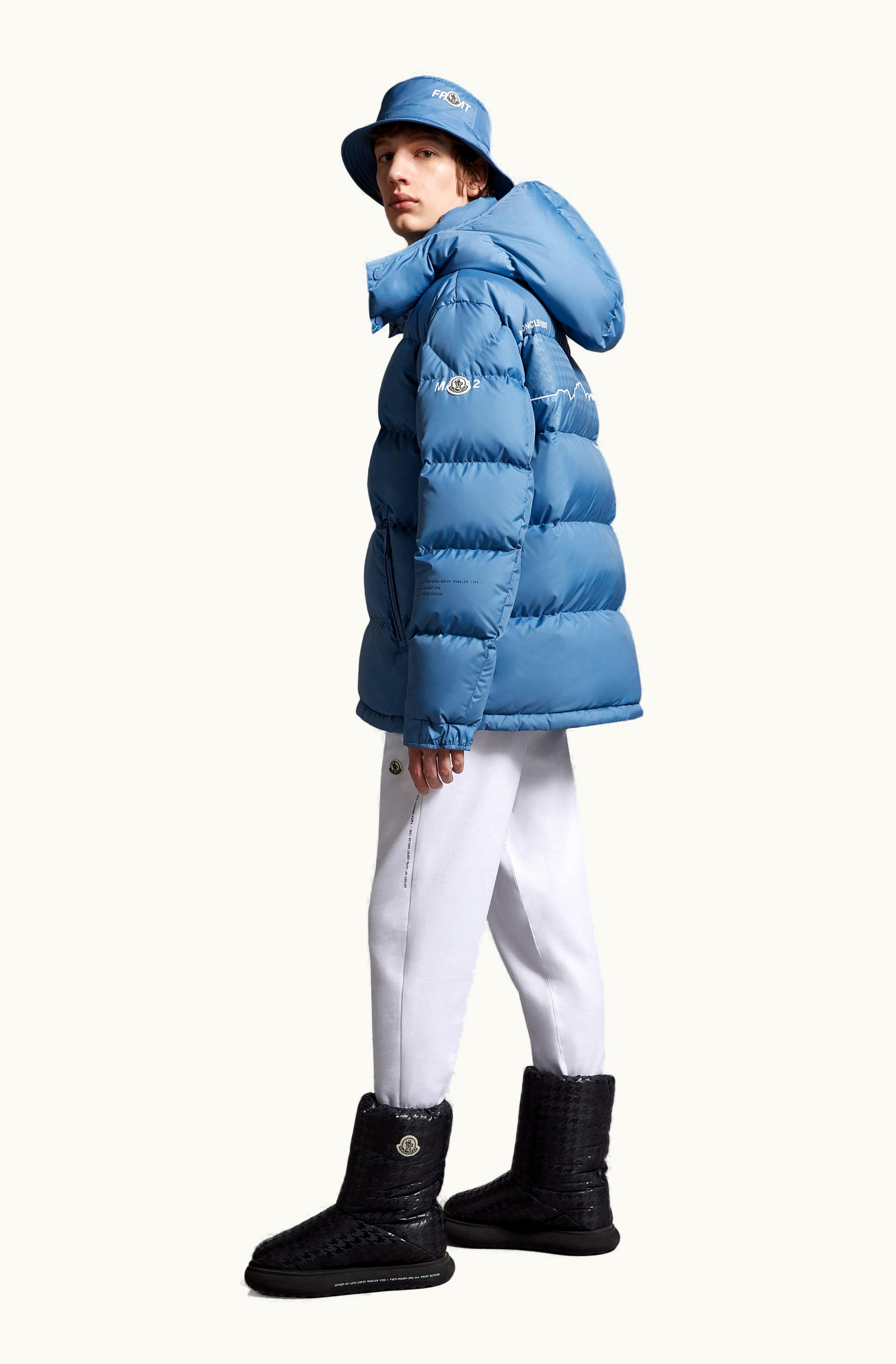Moncler Moncler Acanthus Short Down Jacket Light Blue