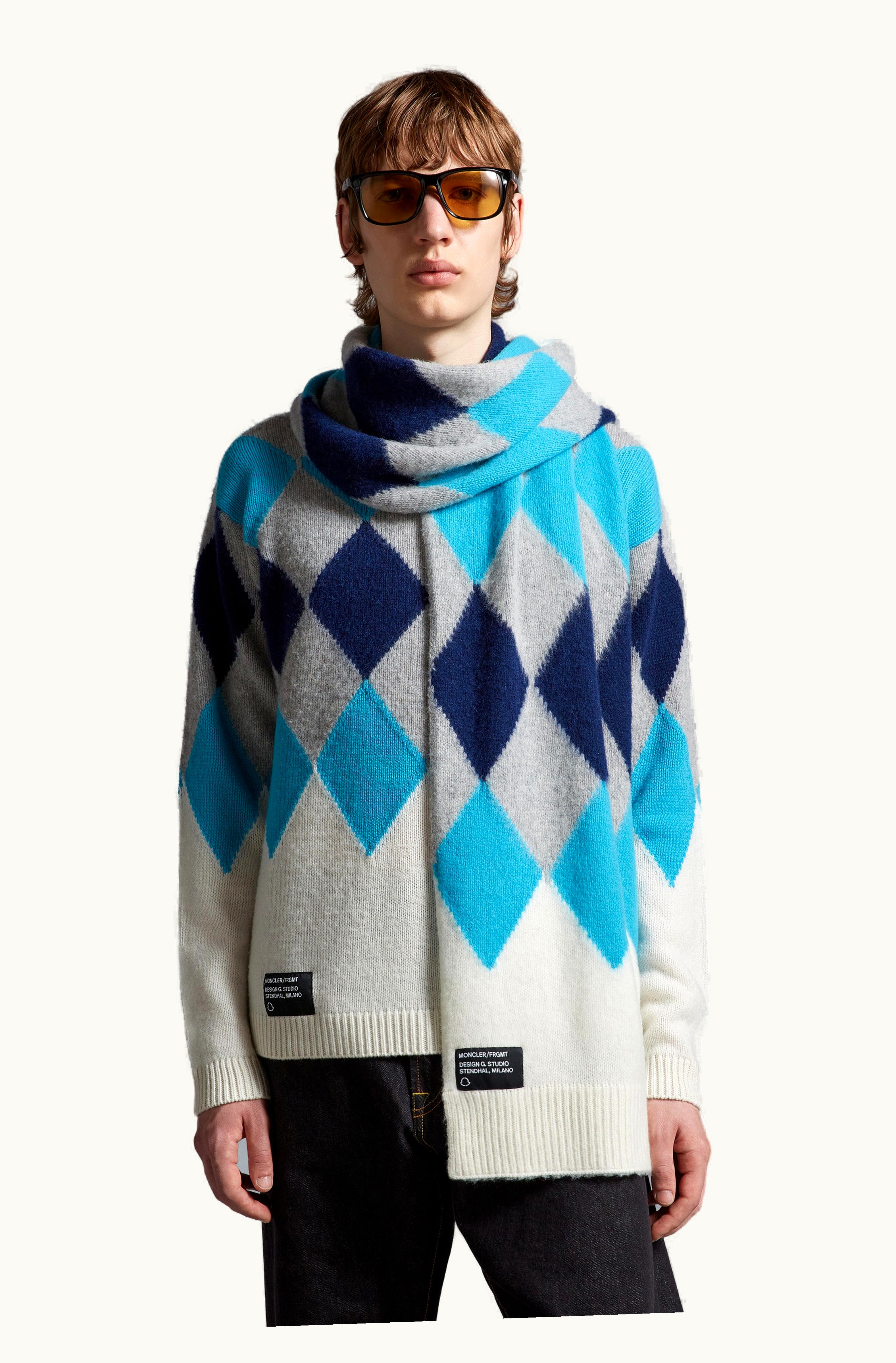 Moncler Moncler Argyle Wool & Cashmere Jumper Multicolour