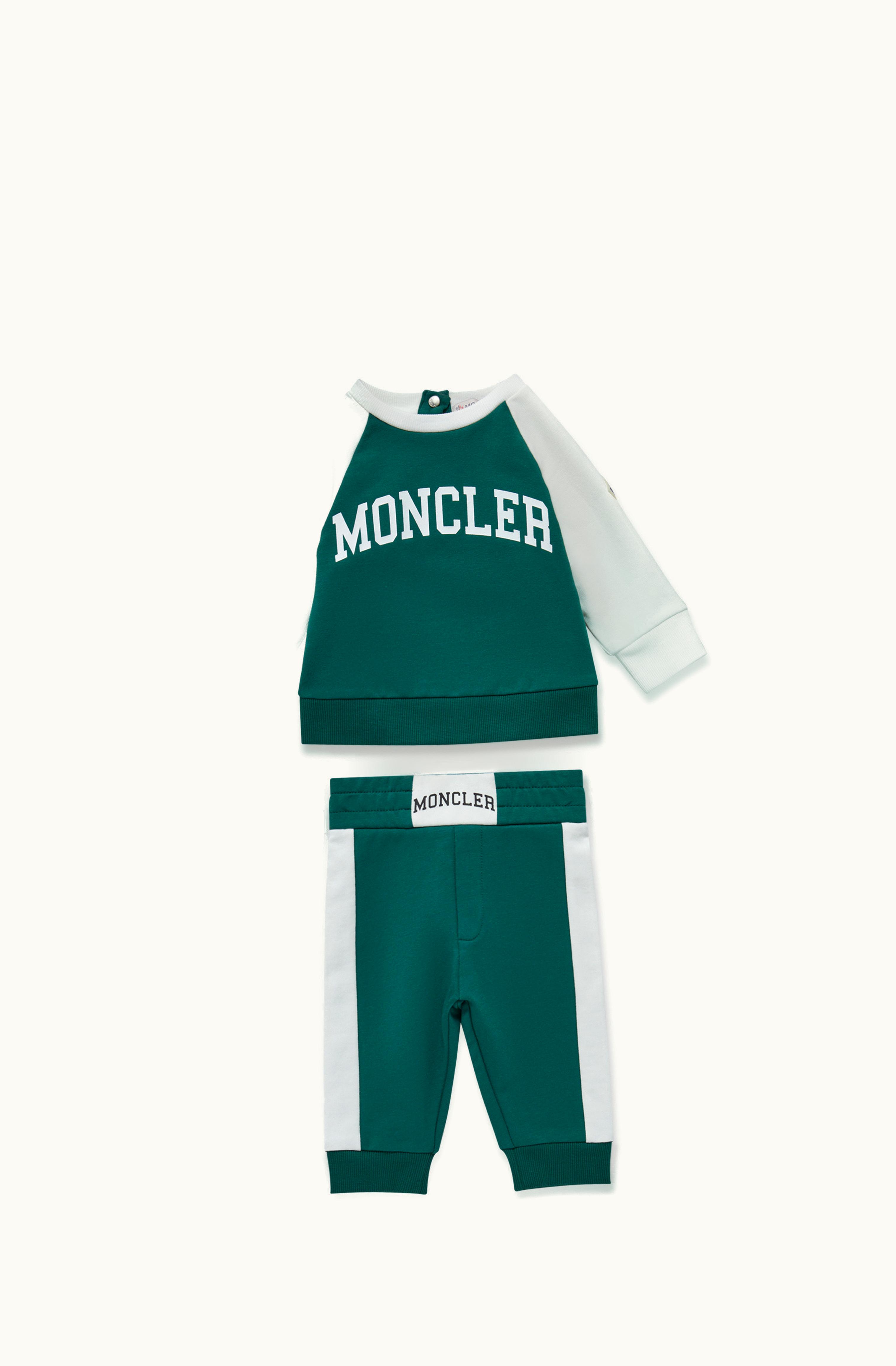 Moncler Moncler Logo Tracksuit Set White & Green