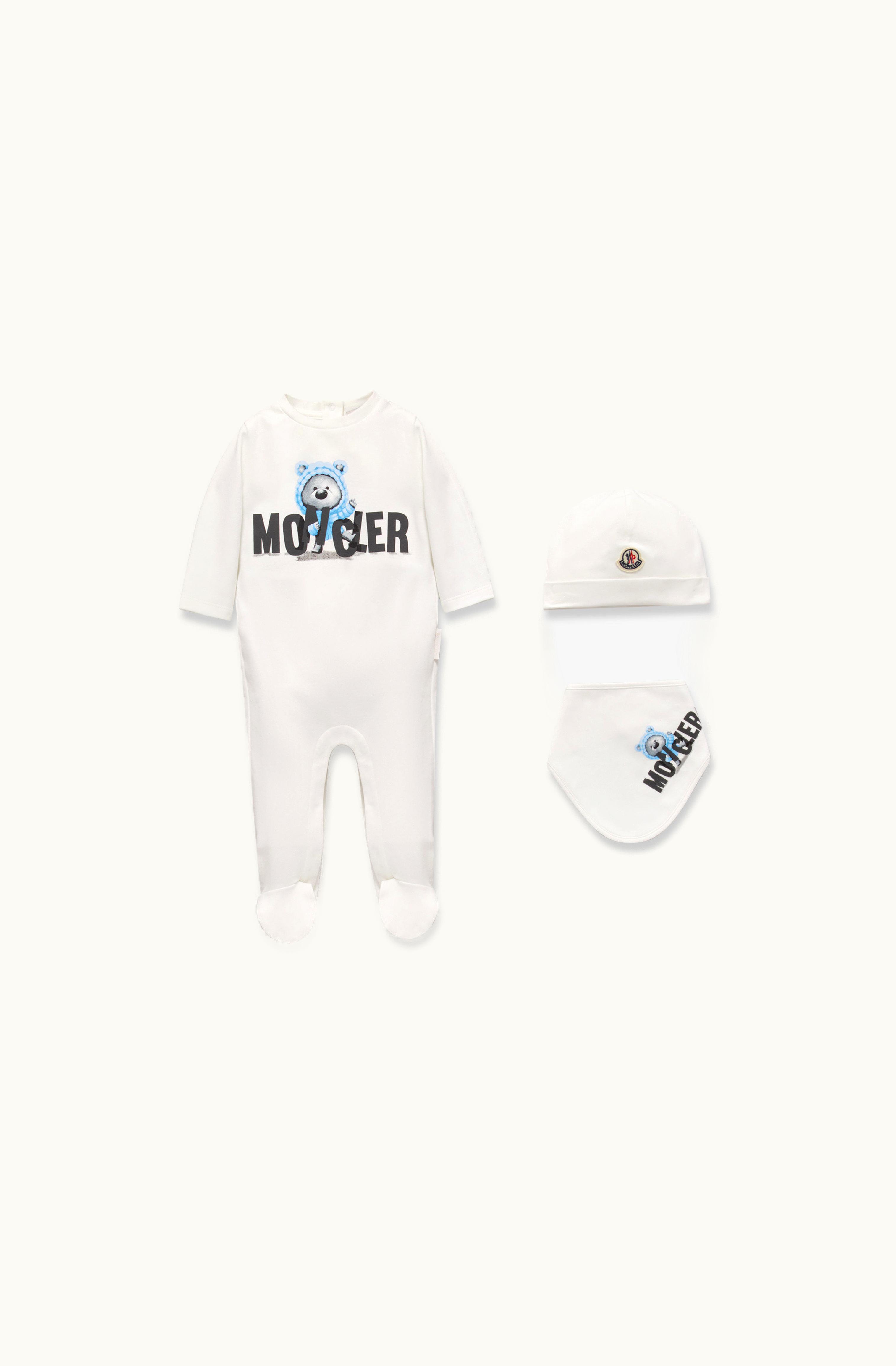 Moncler Moncler Teddy Bear Motif Set Blue & White