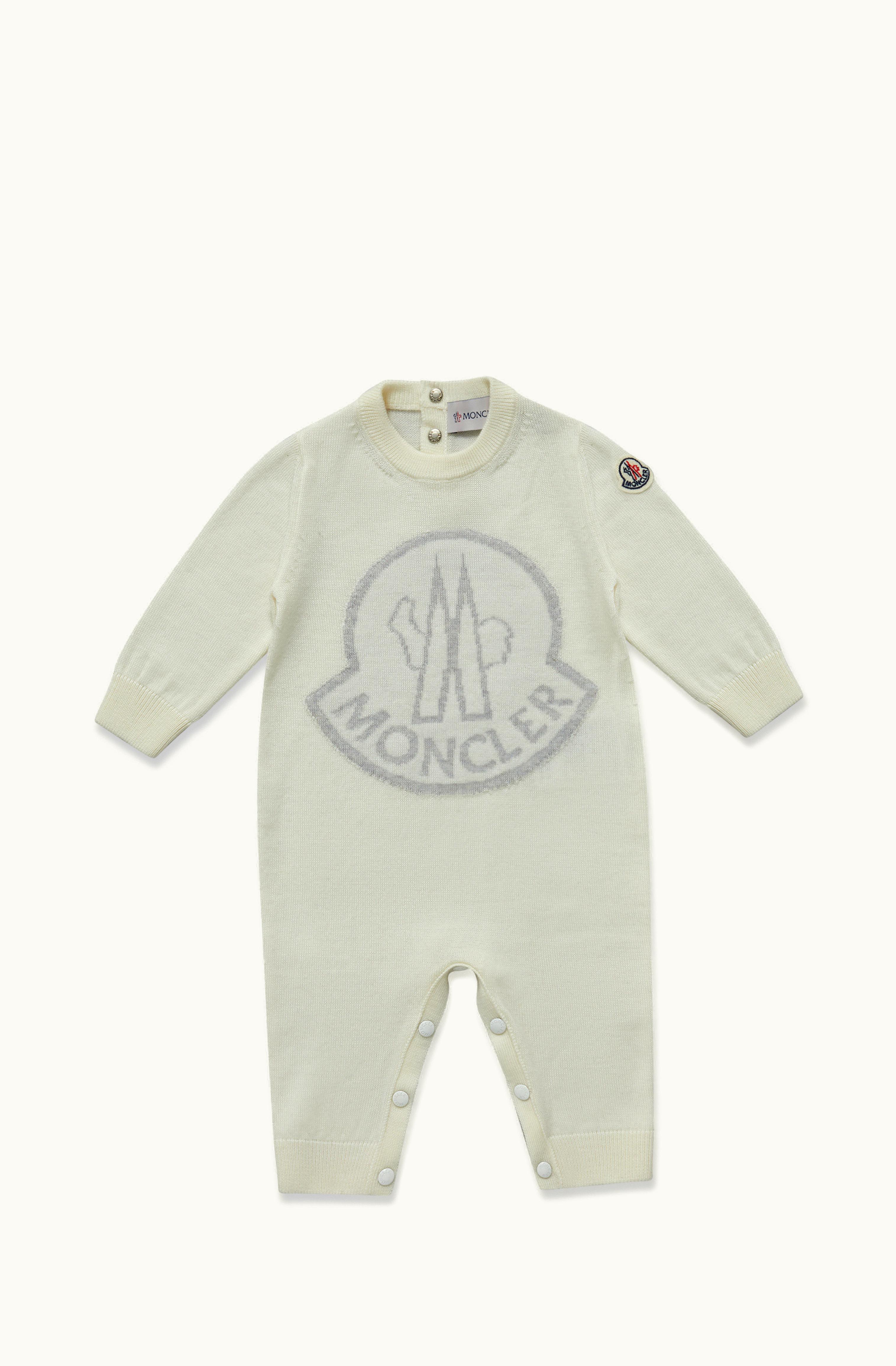 Moncler Moncler Wool Baby Grow Black & White