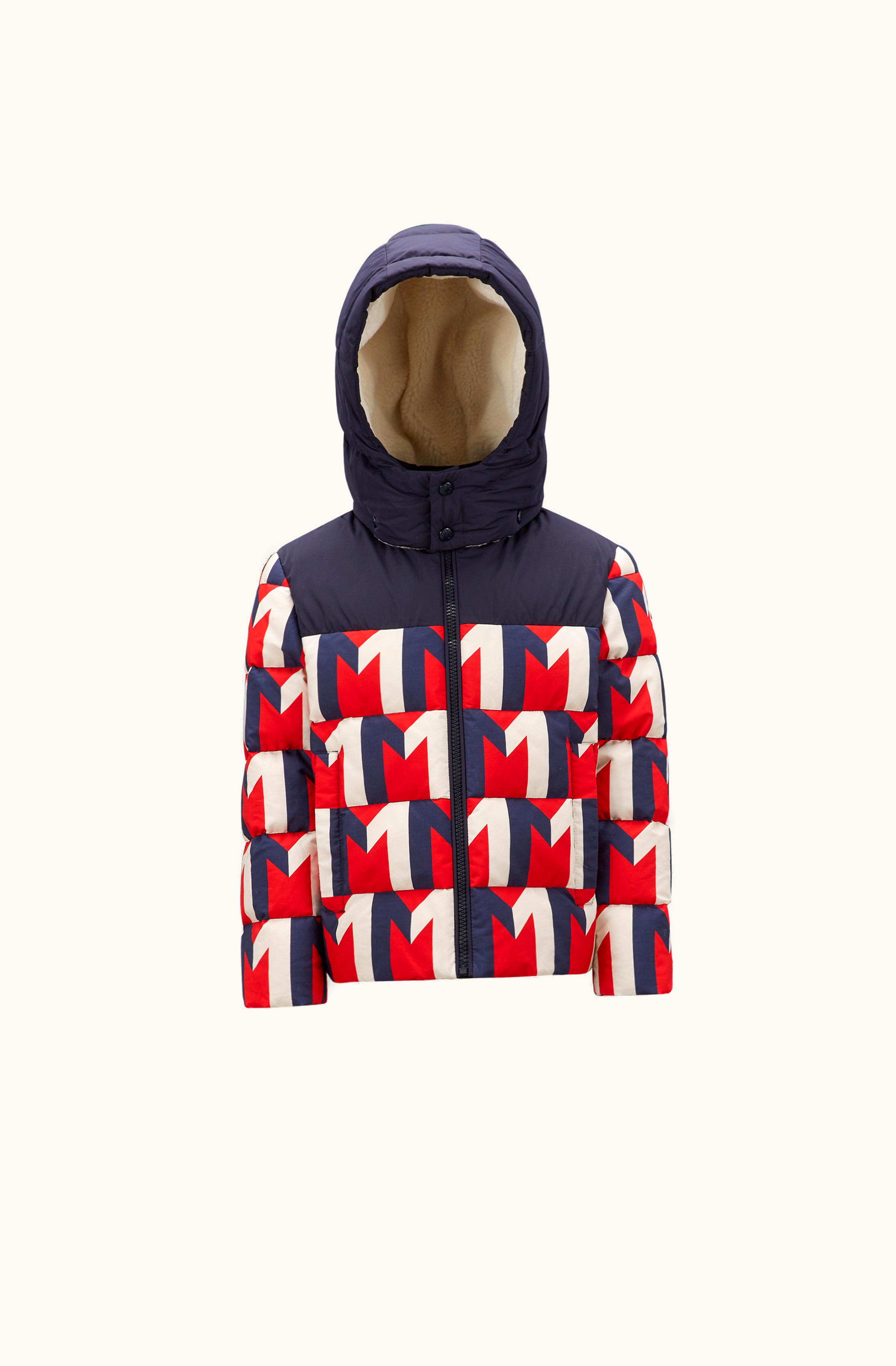Moncler Moncler Evano Down Jacket Blue & White & Red