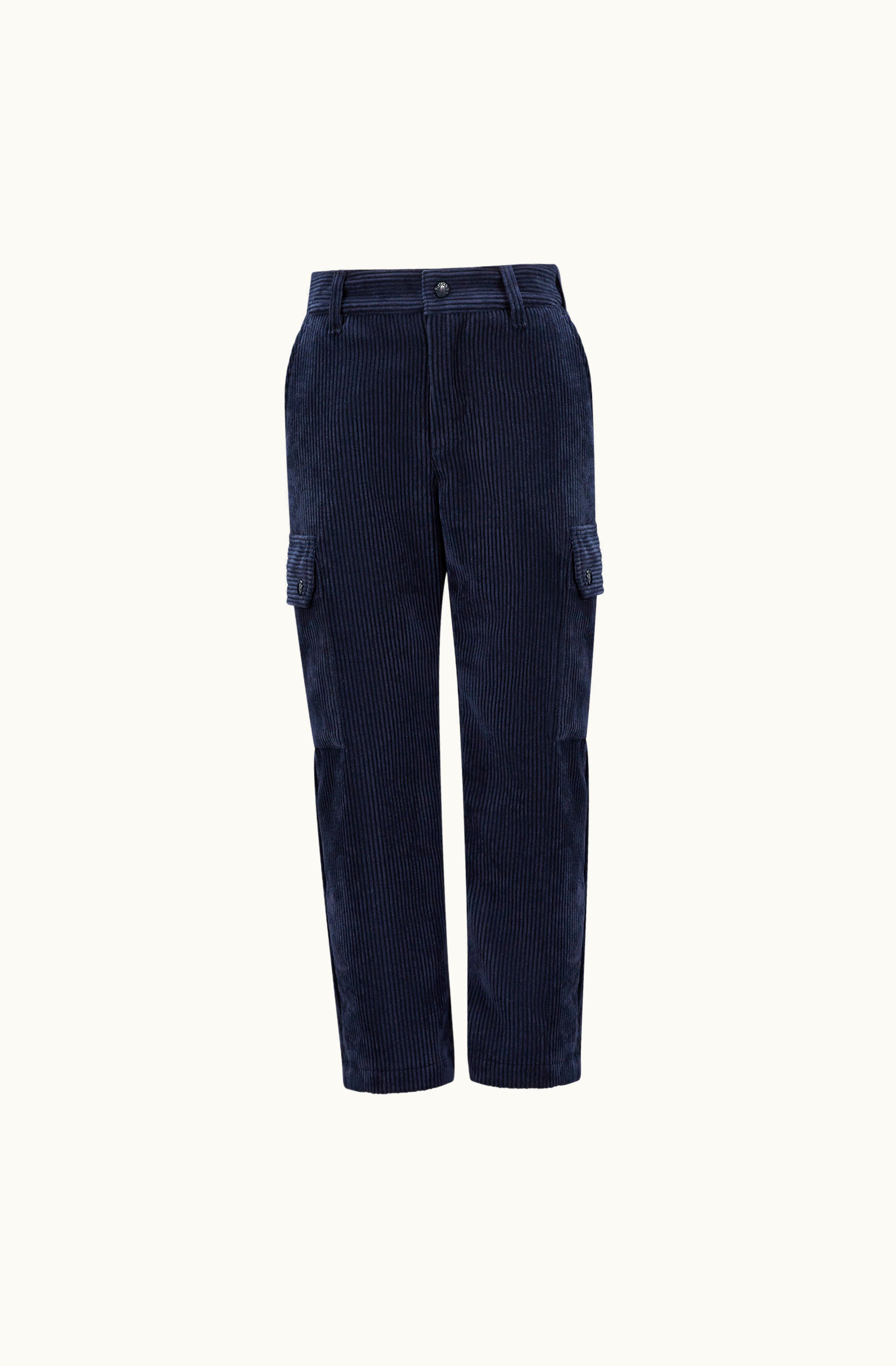 Moncler Moncler Corduroy Cargo Trousers Navy Blue