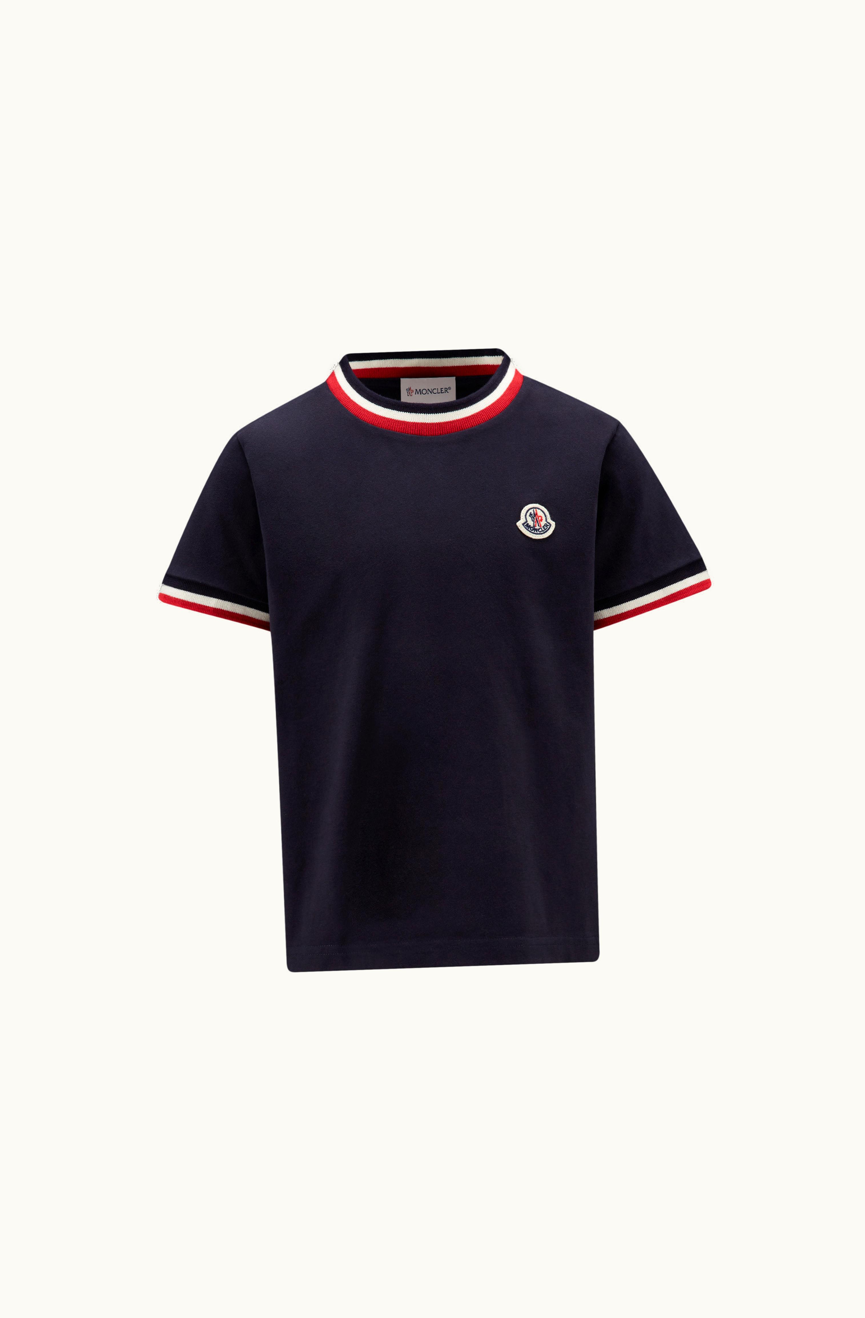 Moncler Moncler Tricolor T-Shirt Navy Blue