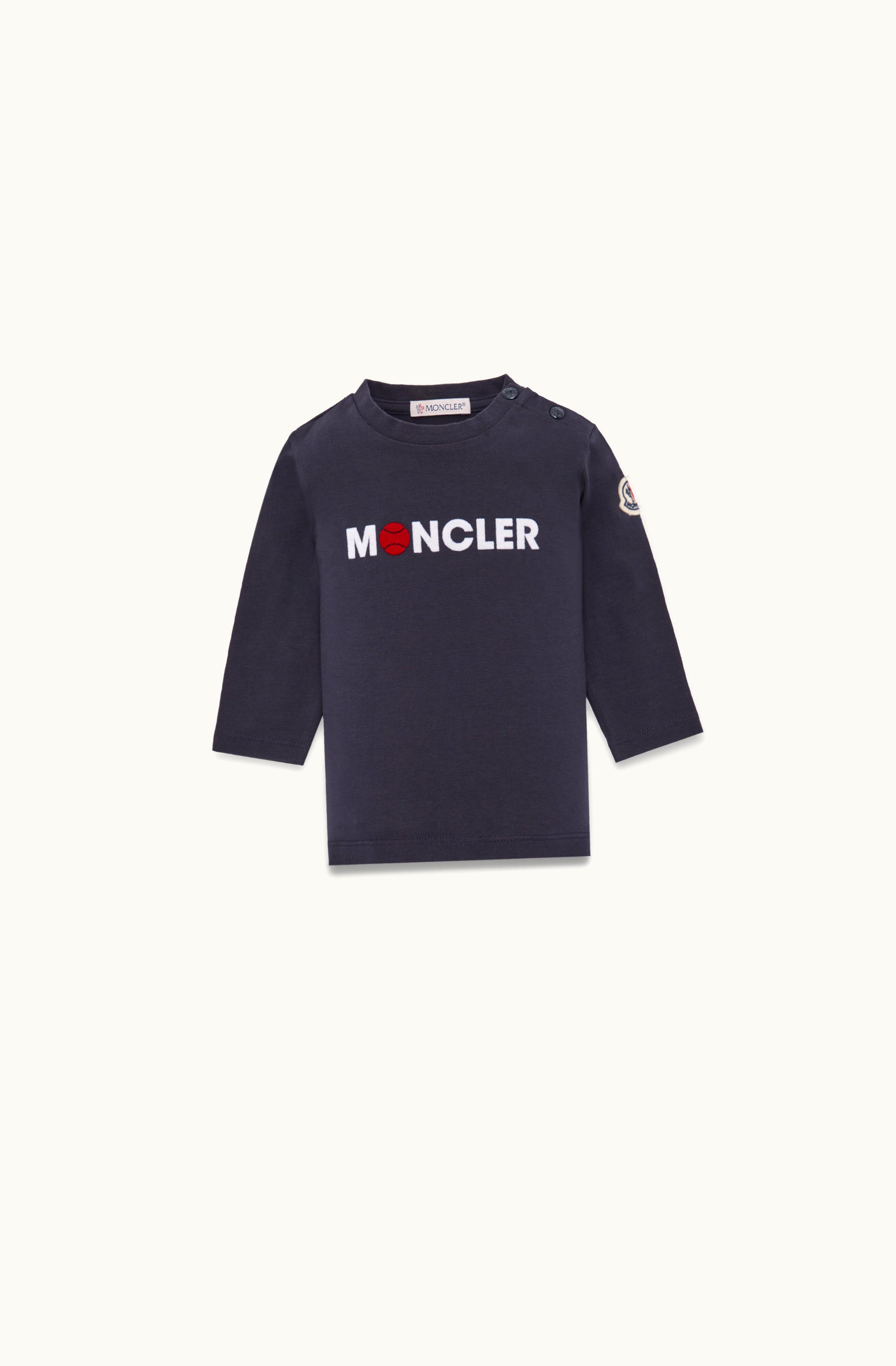Moncler Moncler Tennis Logo Long Sleeve T-Shirt Night Blue