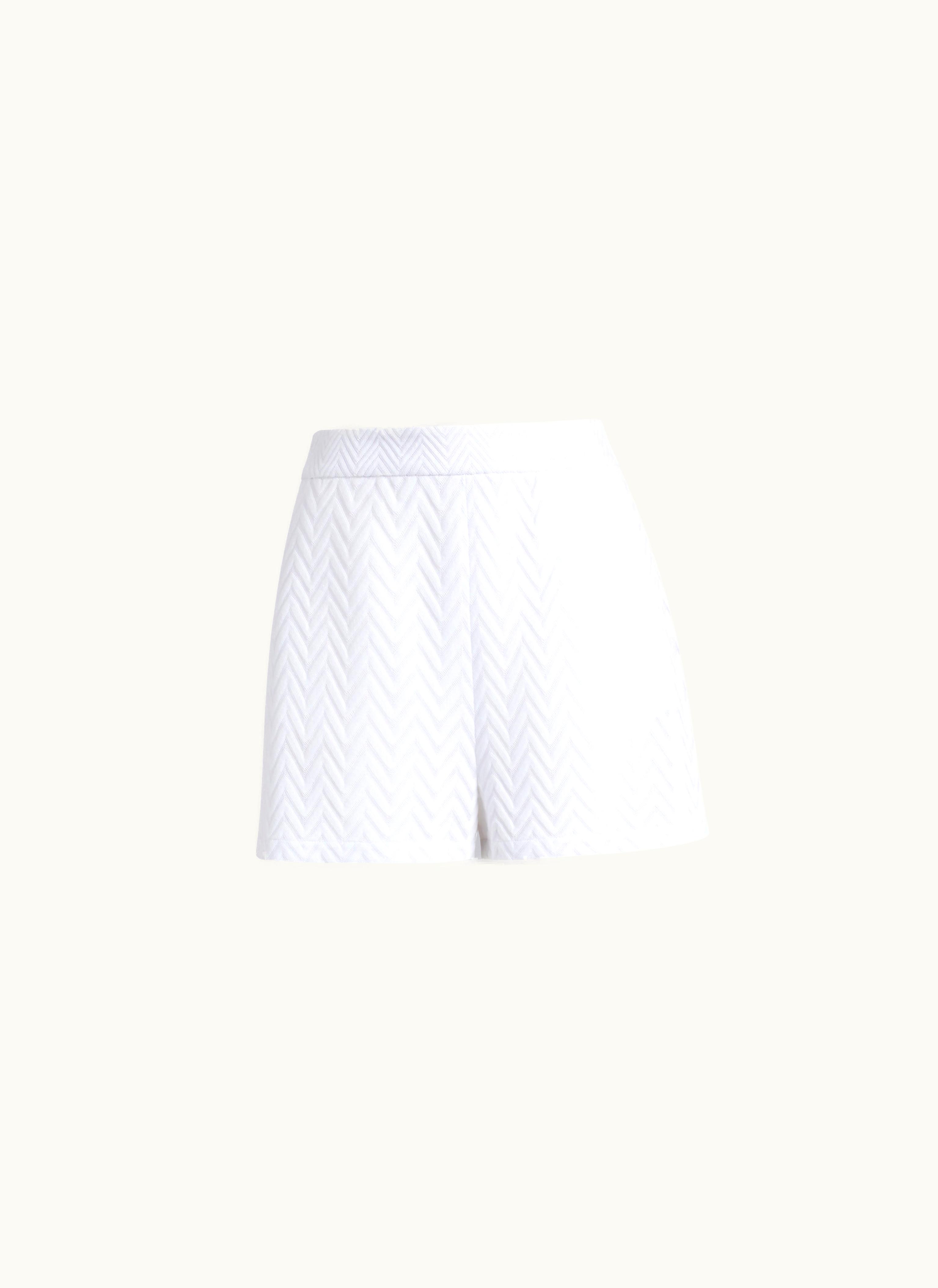 Missoni Missoni Shorts In Chevron Viscose And Cotton White