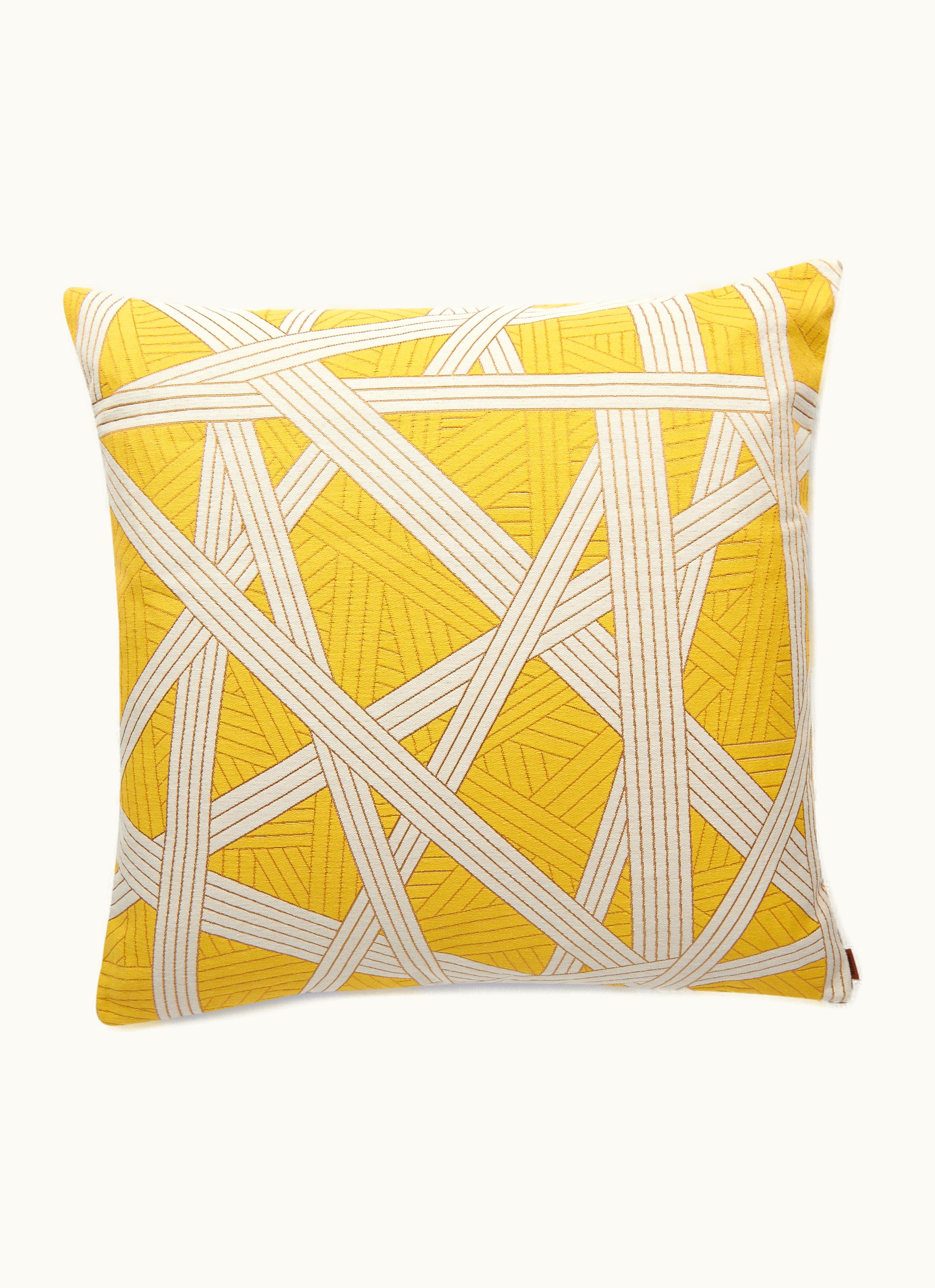 Missoni Missoni Nastri Cushion 60x60 CM With Contrasting Stitching Yellow