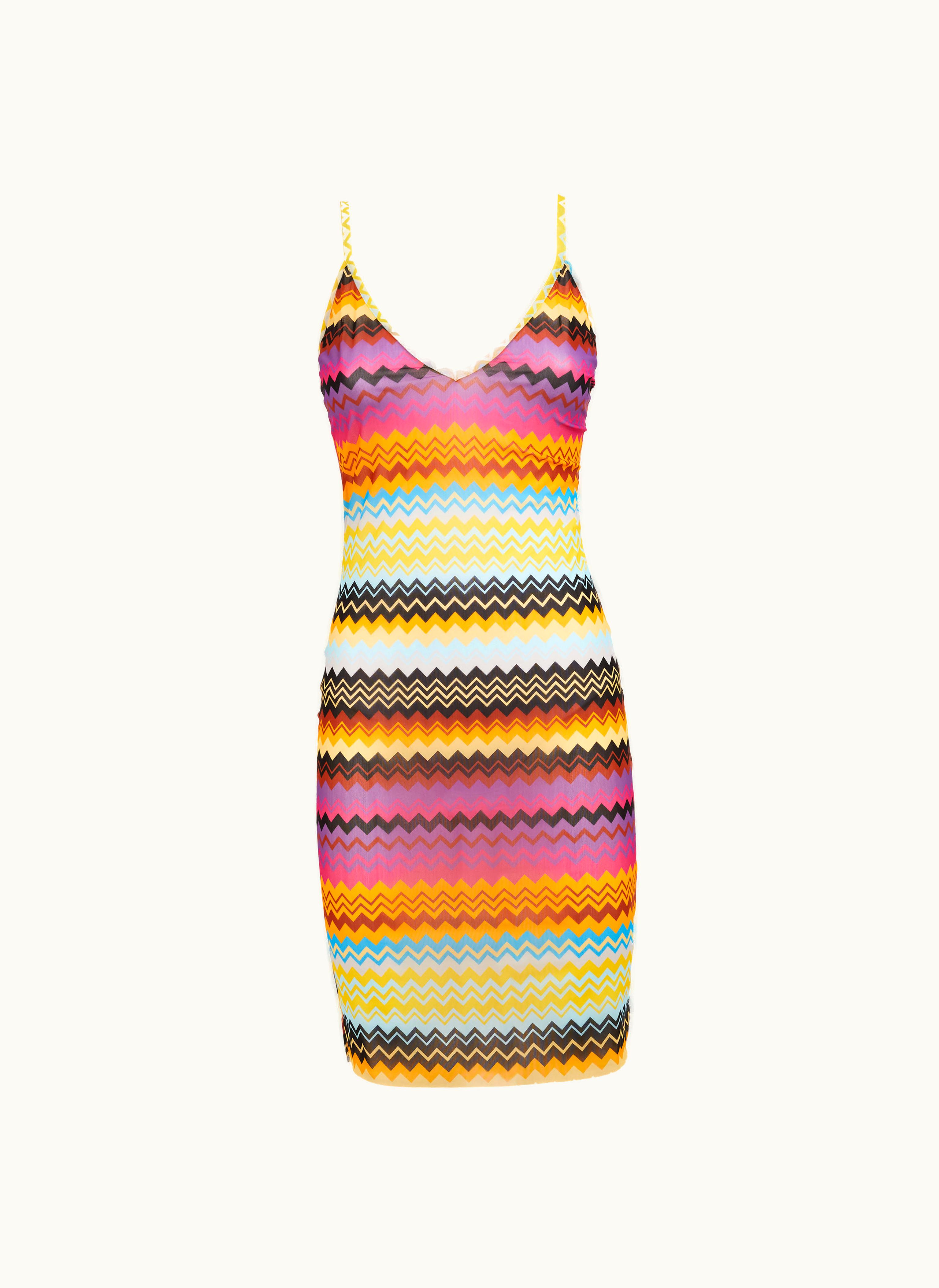 Missoni Missoni Short Zigzag Print Tulle Cover Up Multicoloured