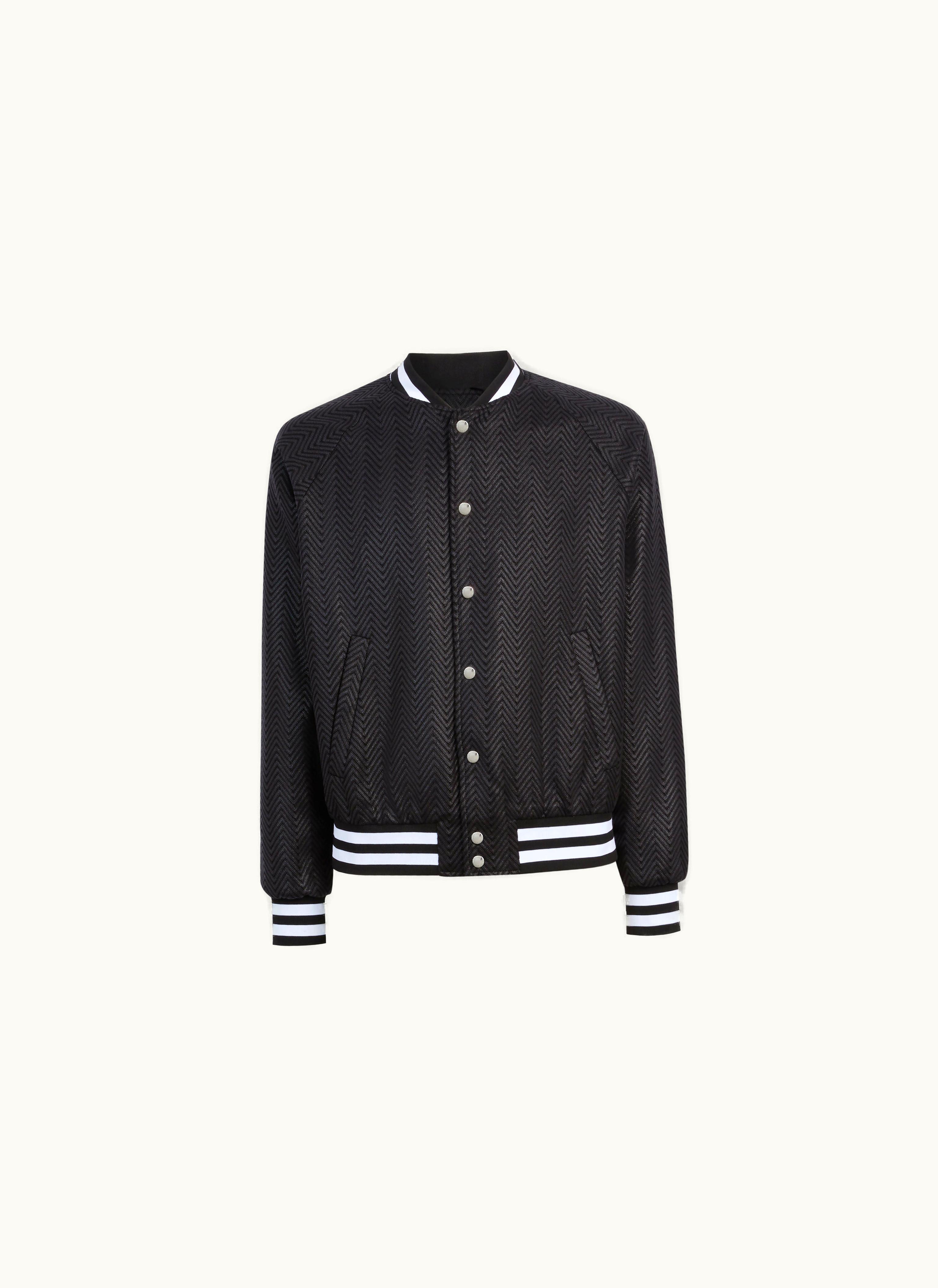 Missoni Missoni Bomber Jacket In Zigzag Viscose And Cotton Black