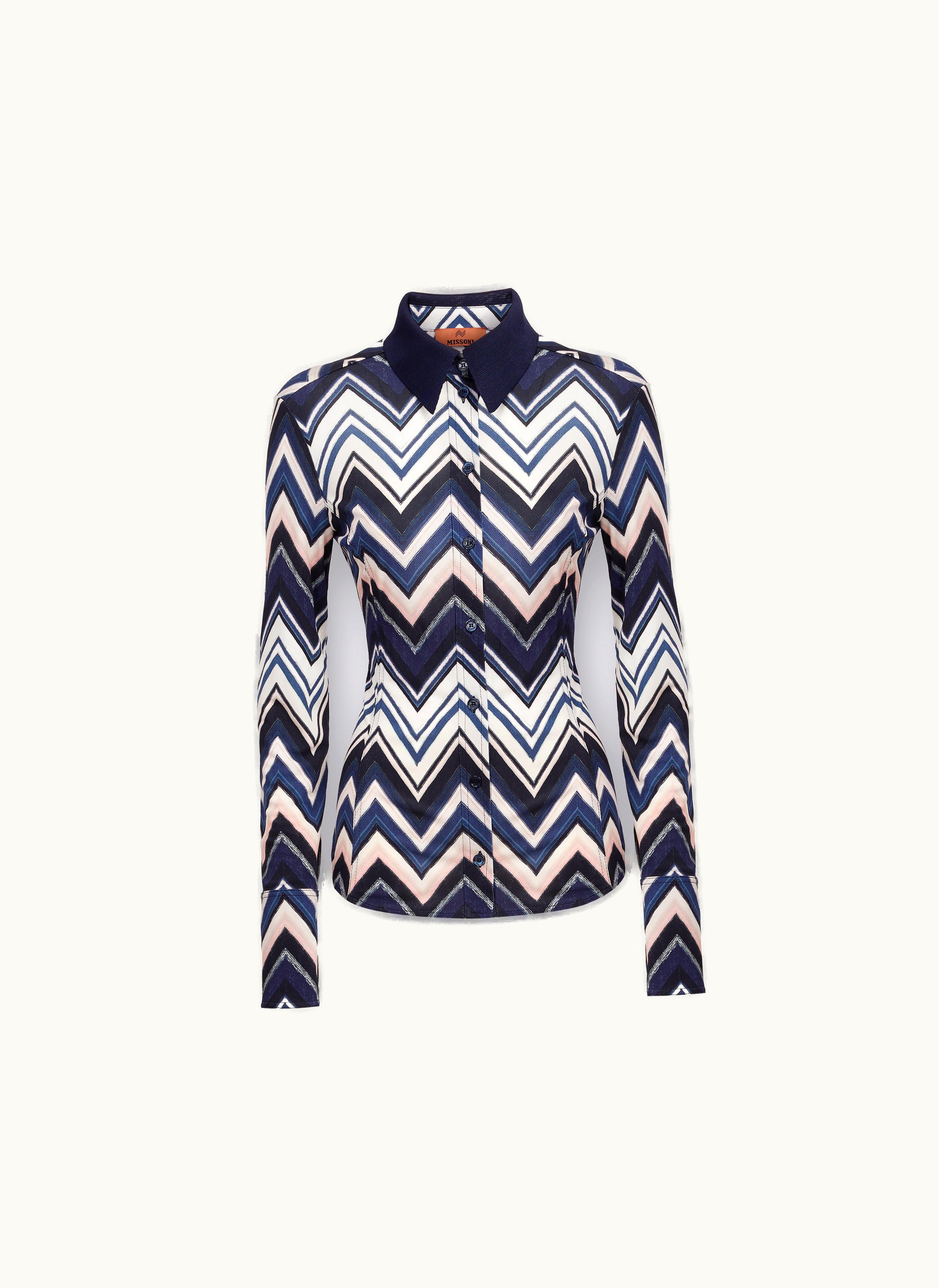 Missoni Missoni Shirt In Viscose With Zigzag Print Multicoloured