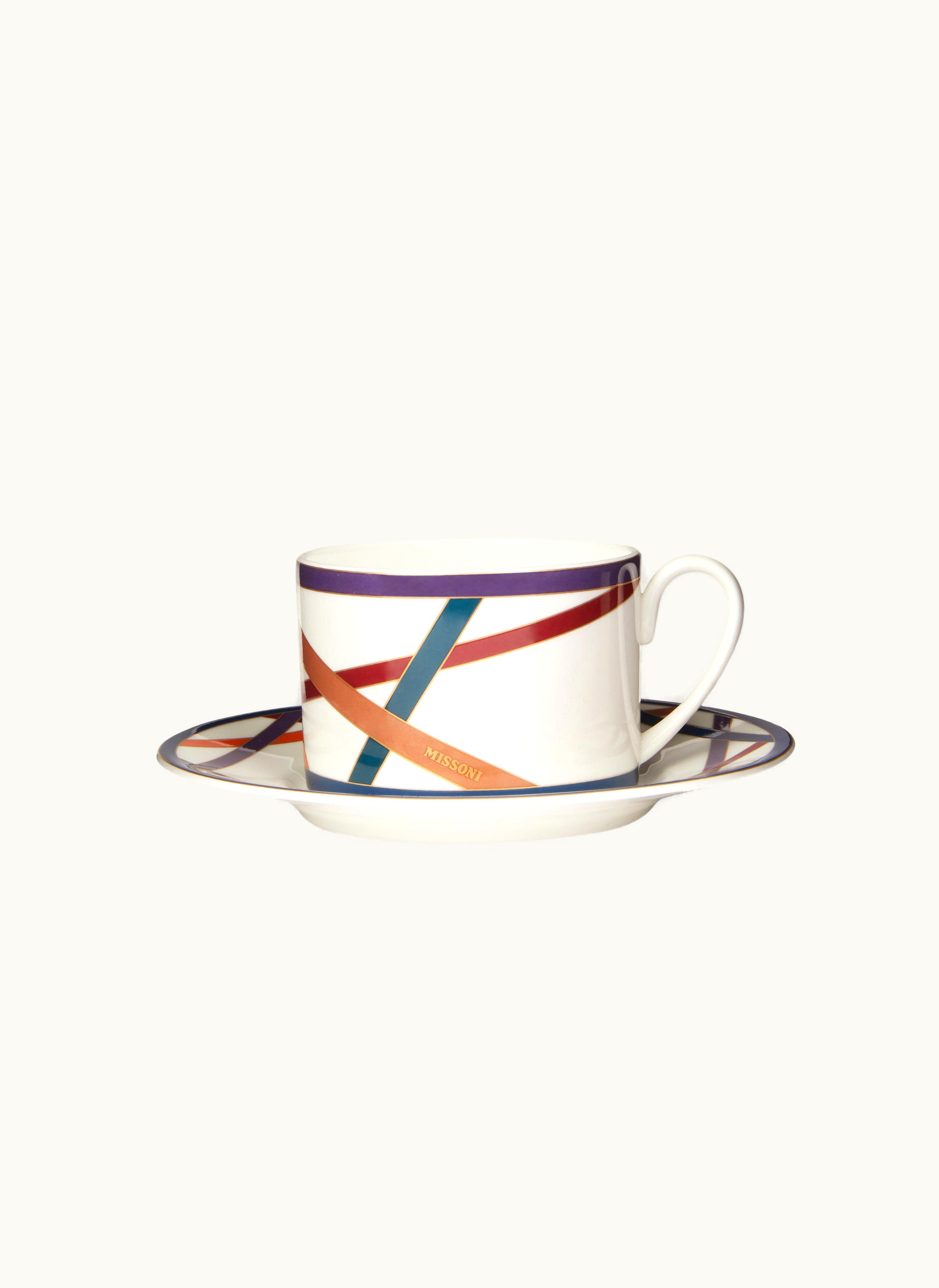 Missoni Missoni Nastri Set Of 6 Tea Cups & Saucers Multicoloured