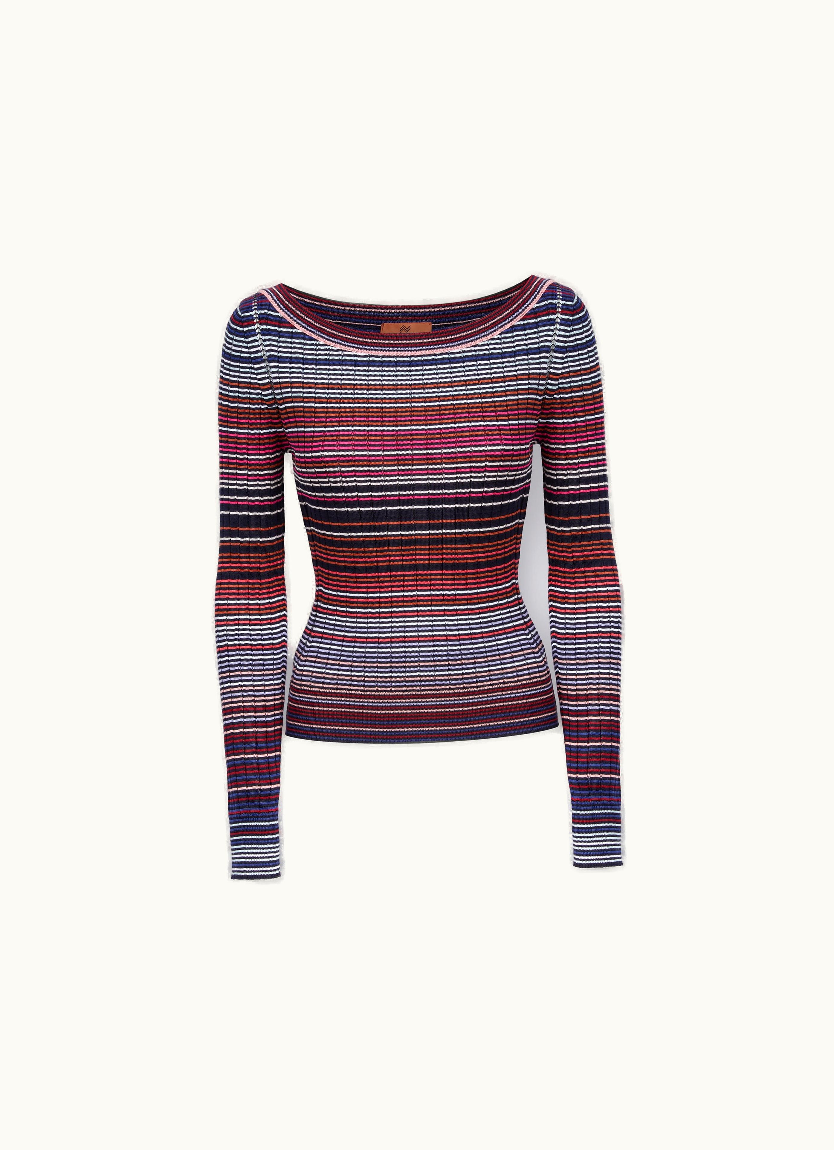 Missoni Missoni Pullover In Striped Viscose And Cotton Multicoloured