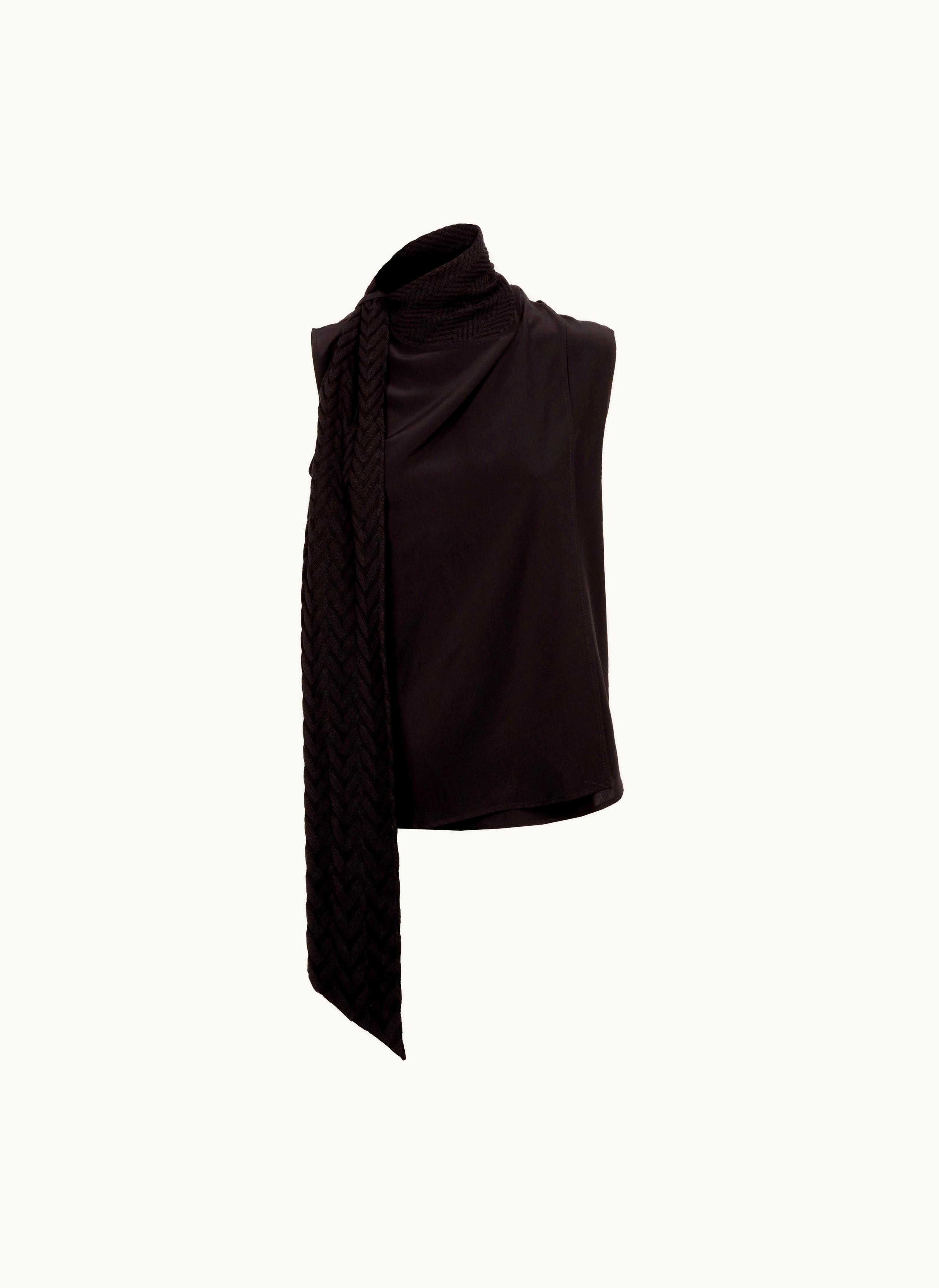 Missoni Missoni Silk Blouse With tone-on-tone Chevron Shawl Collar White