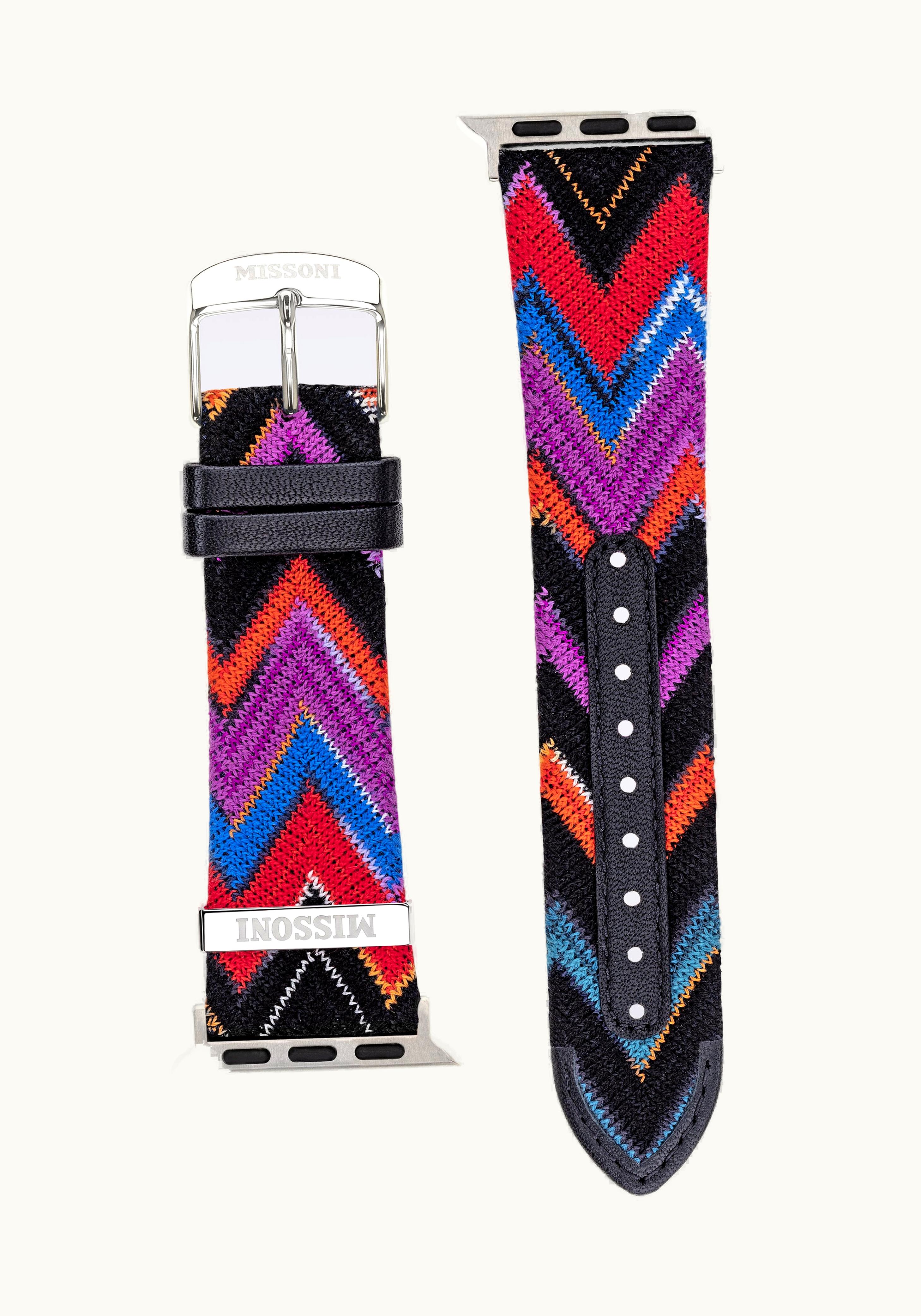 Missoni Missoni Fabric 22 MM Apple Watch Compatible Strap Multicoloured