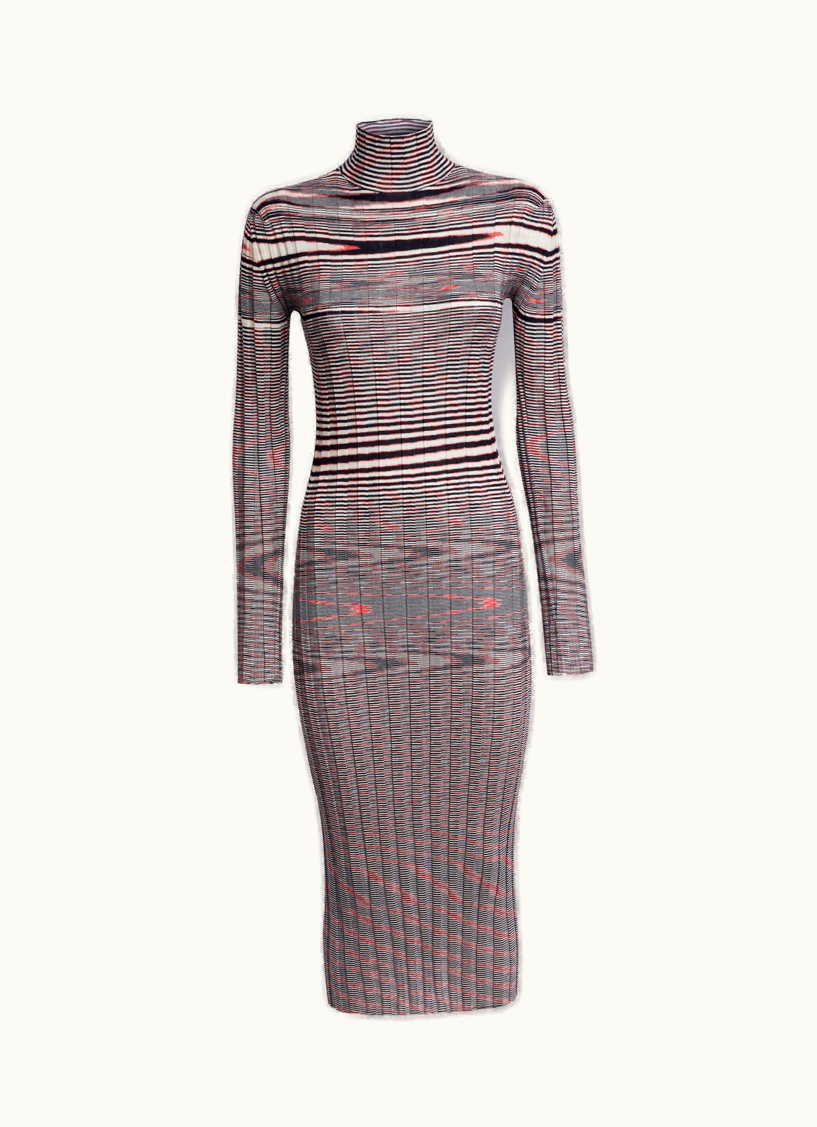 Missoni Missoni Slub Longuette Dress In Cashmere And Silk Multicoloured