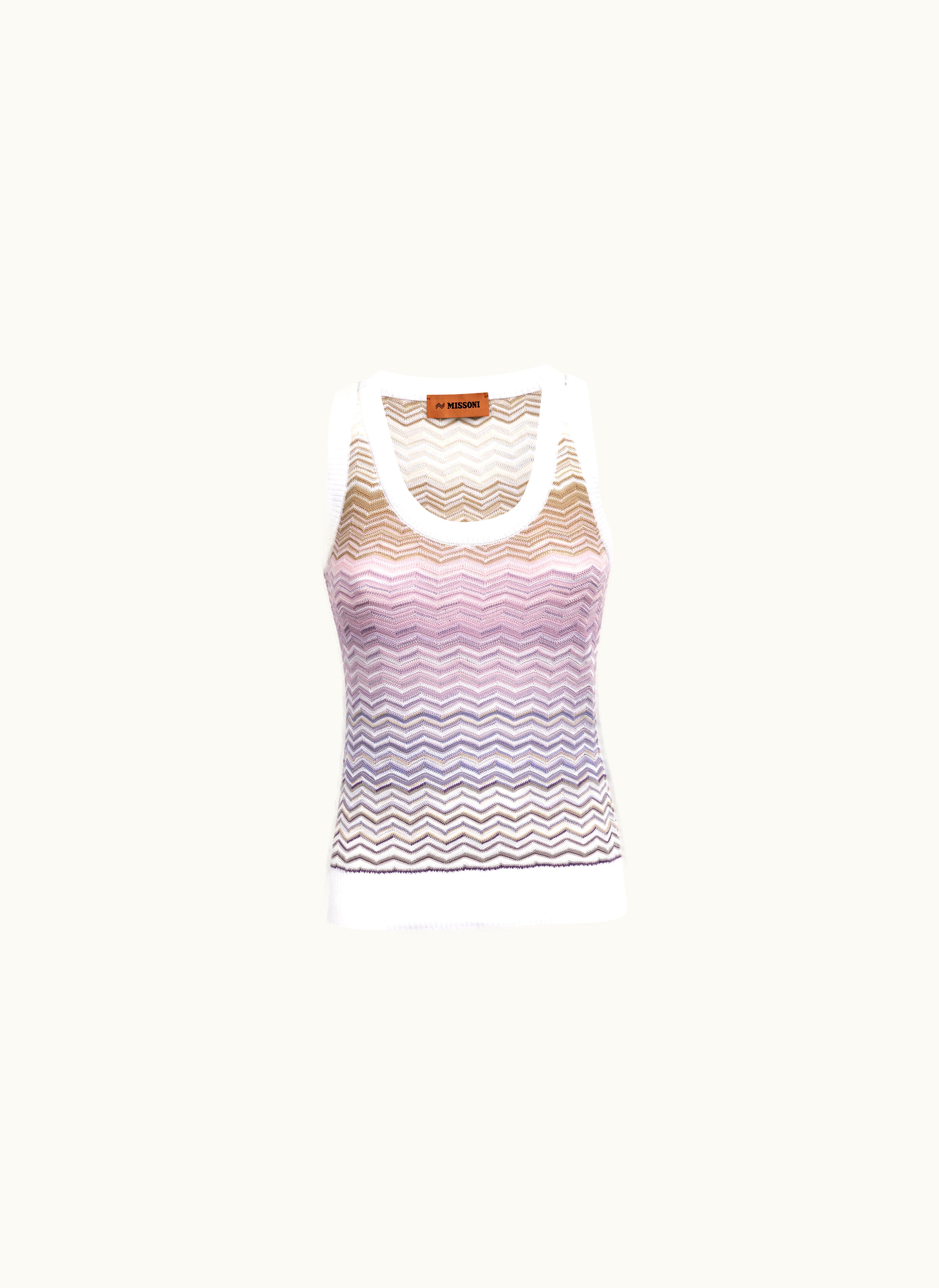 Missoni Missoni Cotton And Viscose Chevron Tank Top Multicoloured