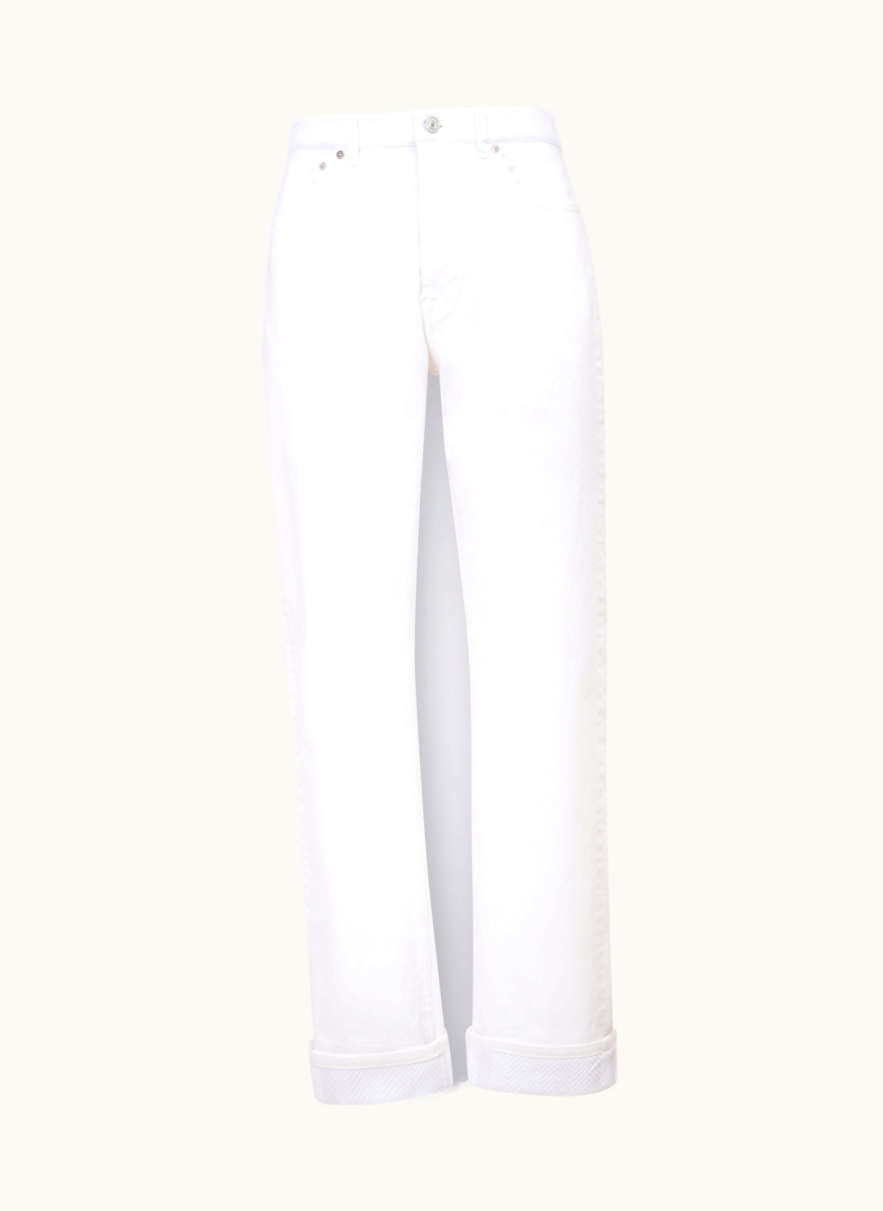 Missoni Missoni Stretch Cotton five-pocket Trousers With Knitted Inserts White