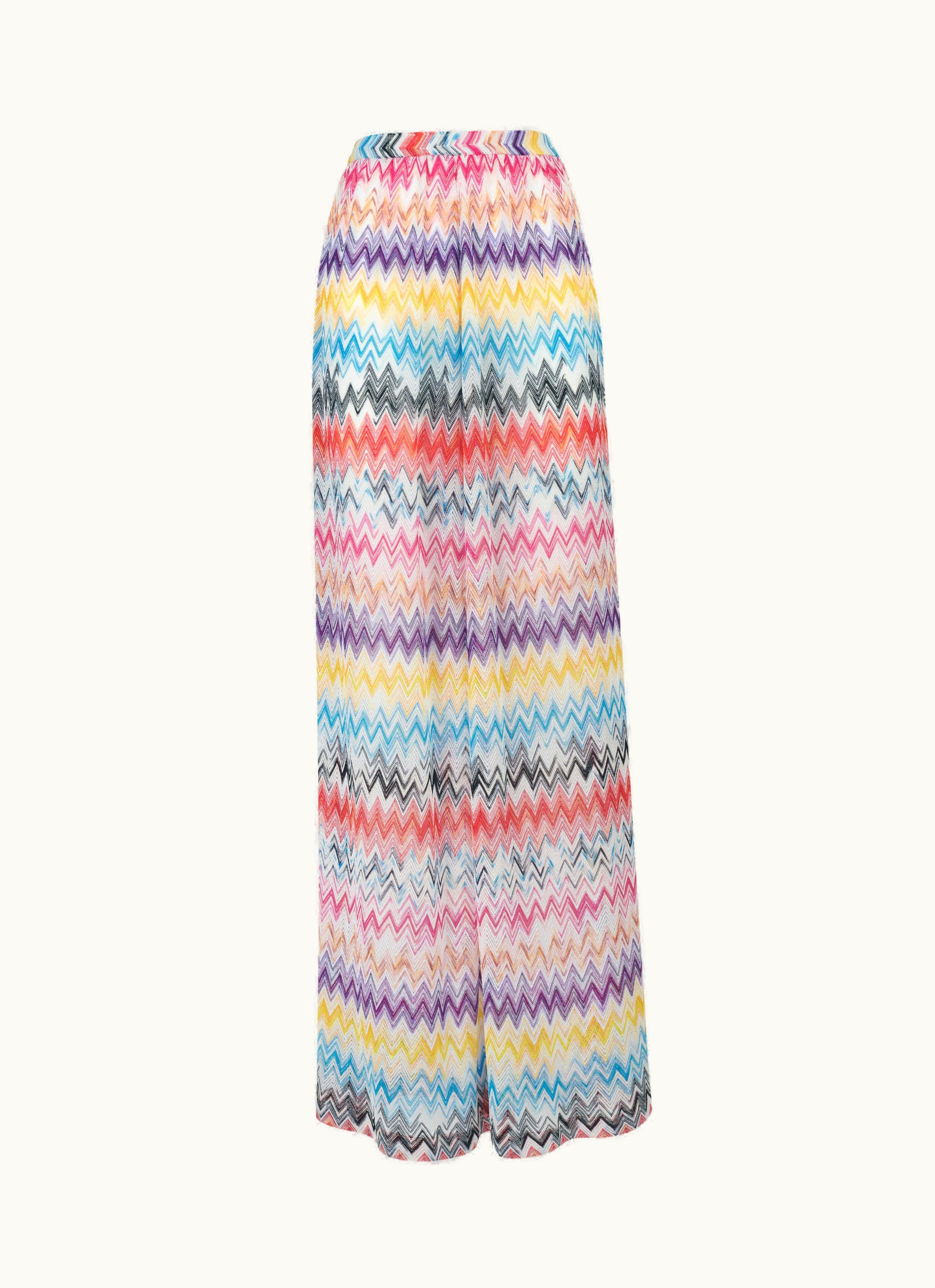 Missoni Missoni Viscose Cover Up Trousers With Side Slit Multicoloured