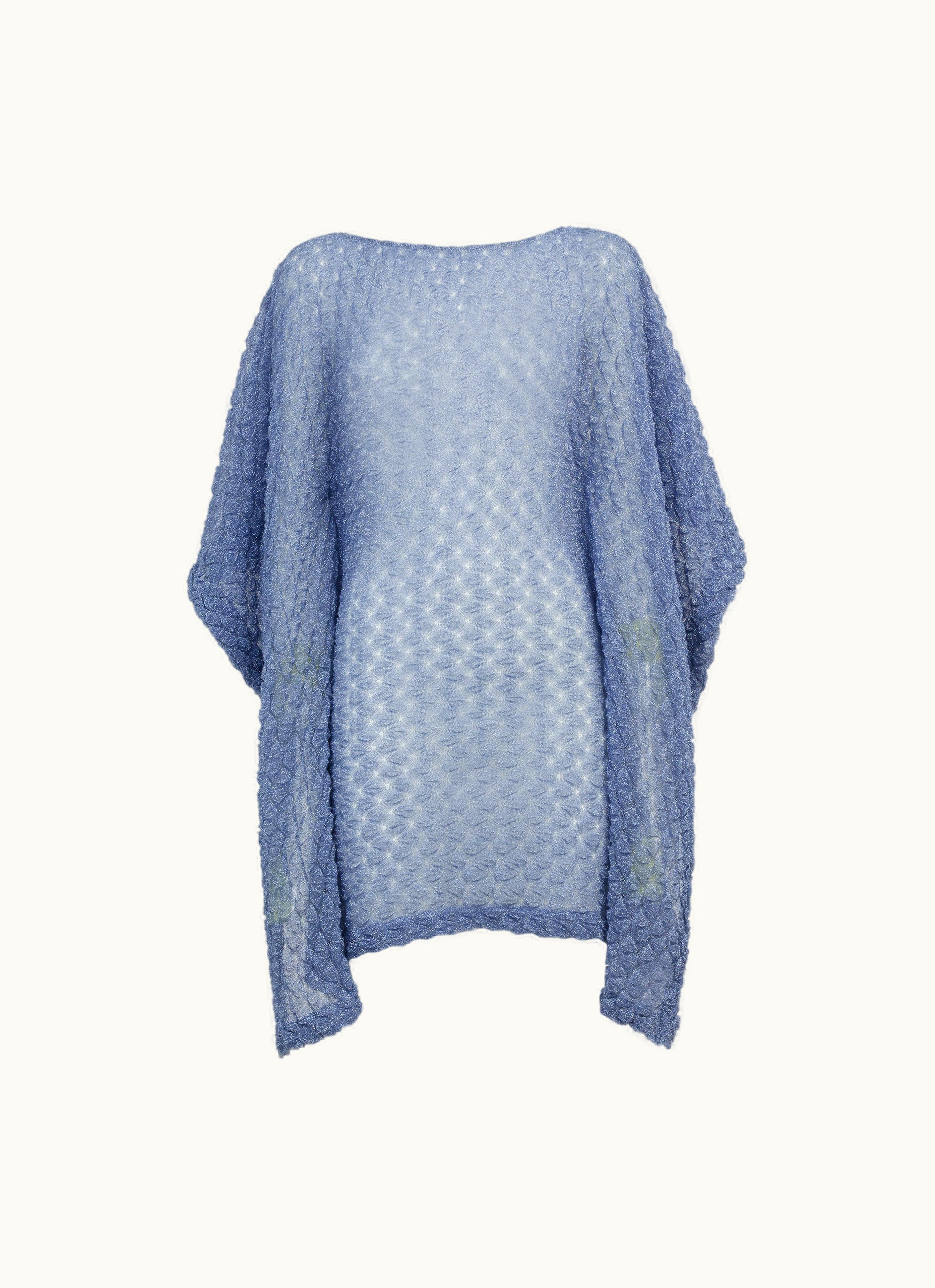 Missoni Missoni Short Kaftan Cover Up Light Blue Lamé