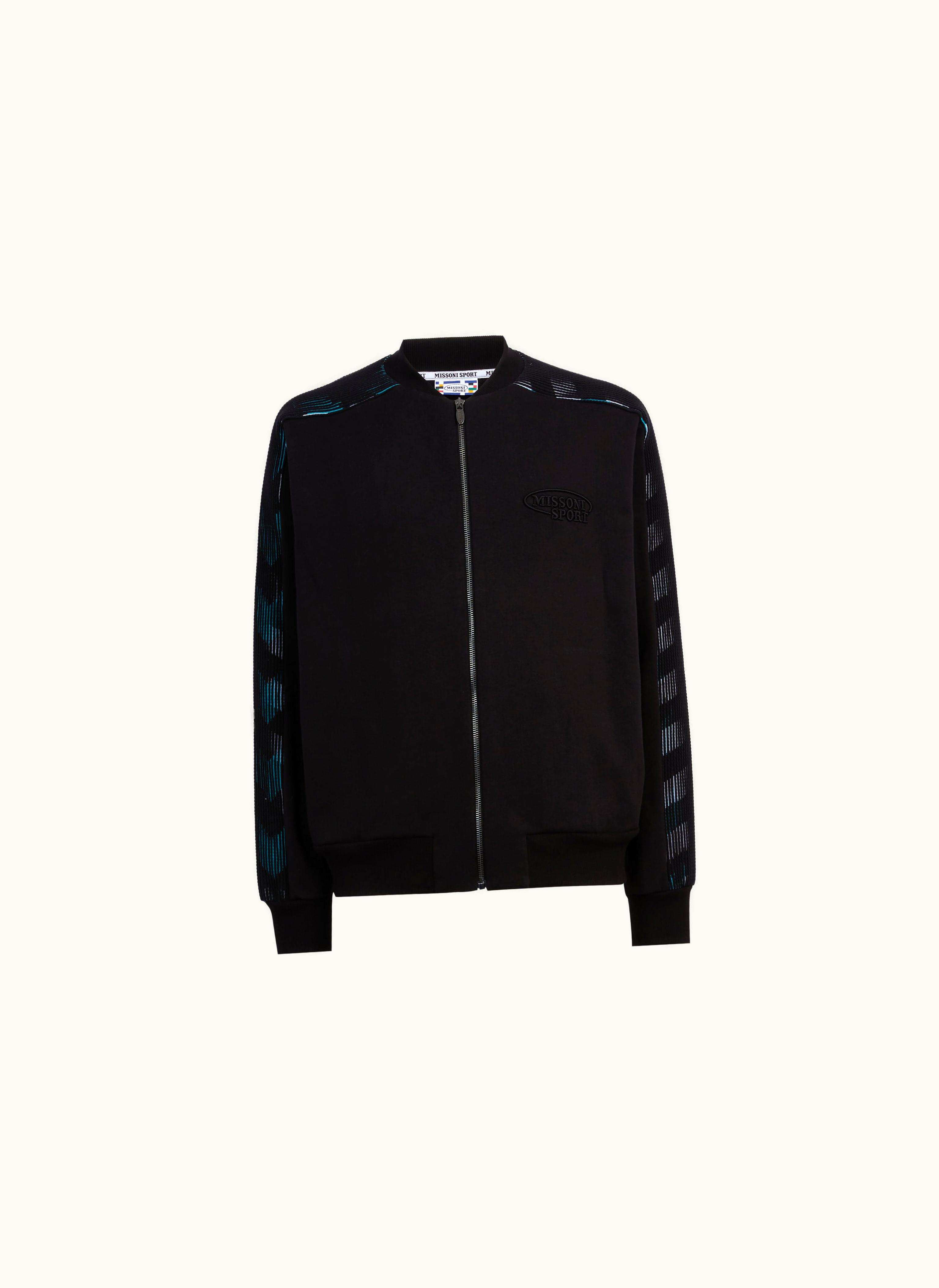 Missoni Missoni Cardigan In Cotton Fleece With Zigzag Knit Details Black