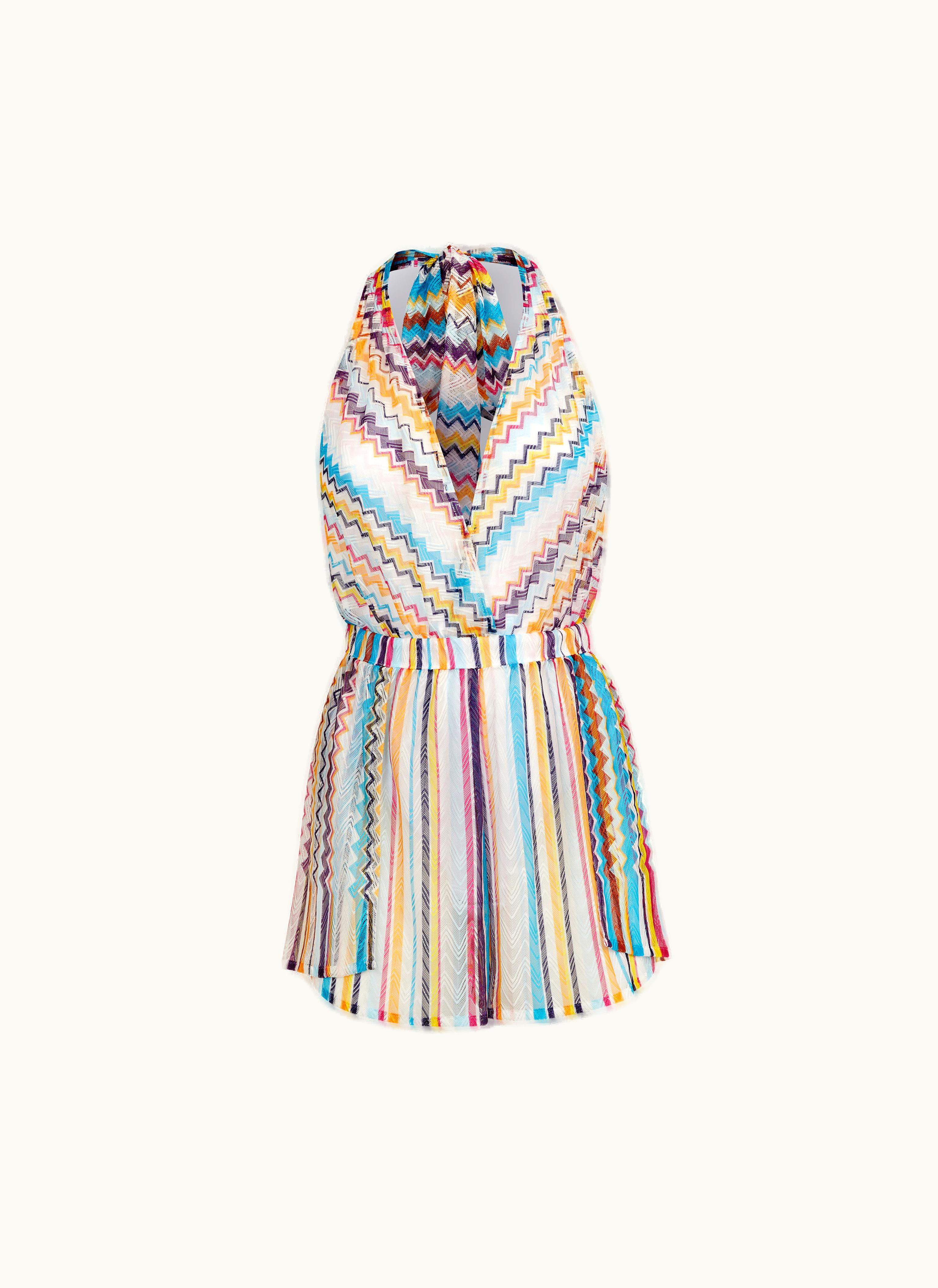Missoni Missoni Short Chevron Viscose Blend Cover Up Multicoloured