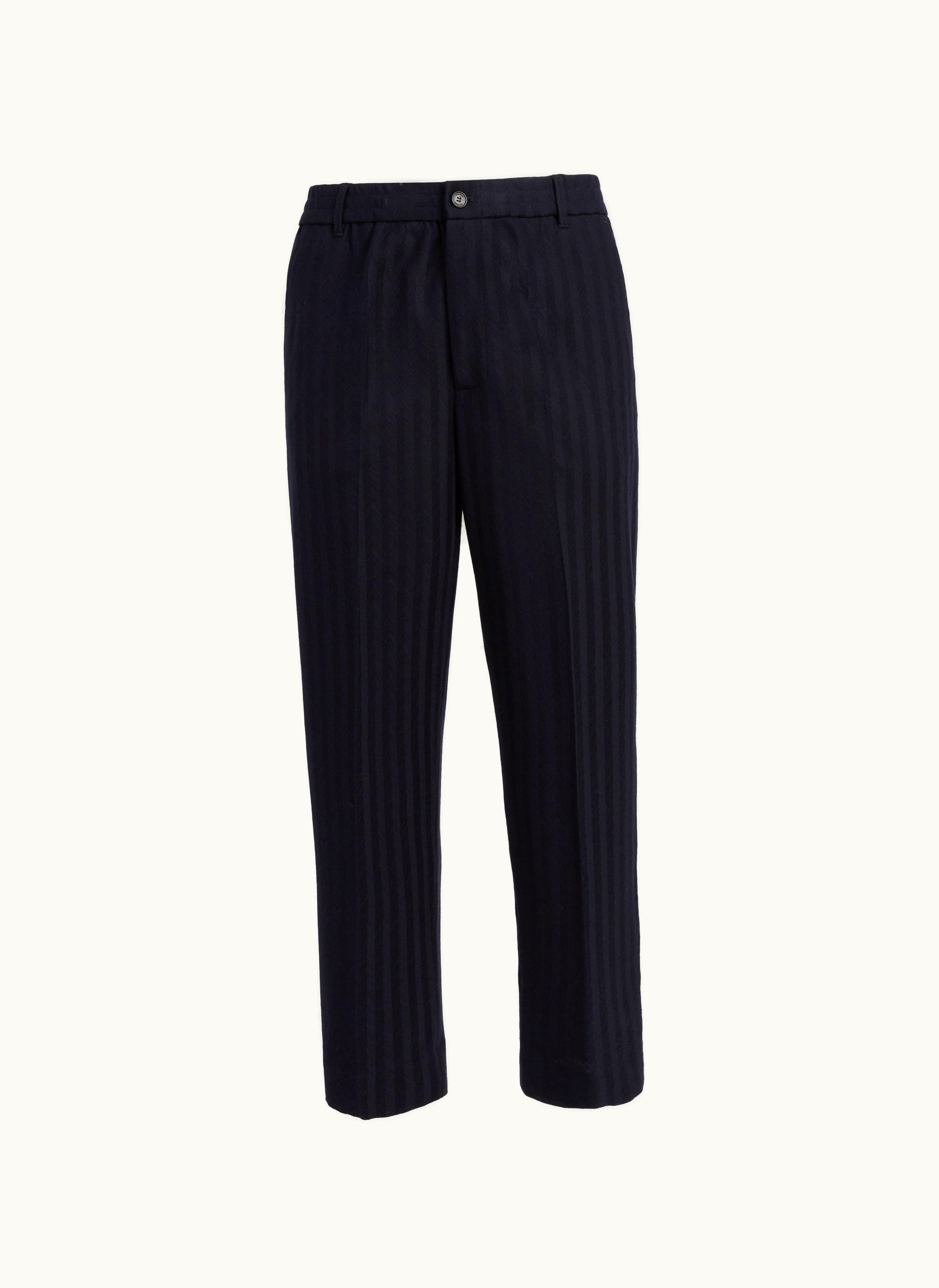 Missoni Missoni Cotton And Viscose Chevron Trousers Black