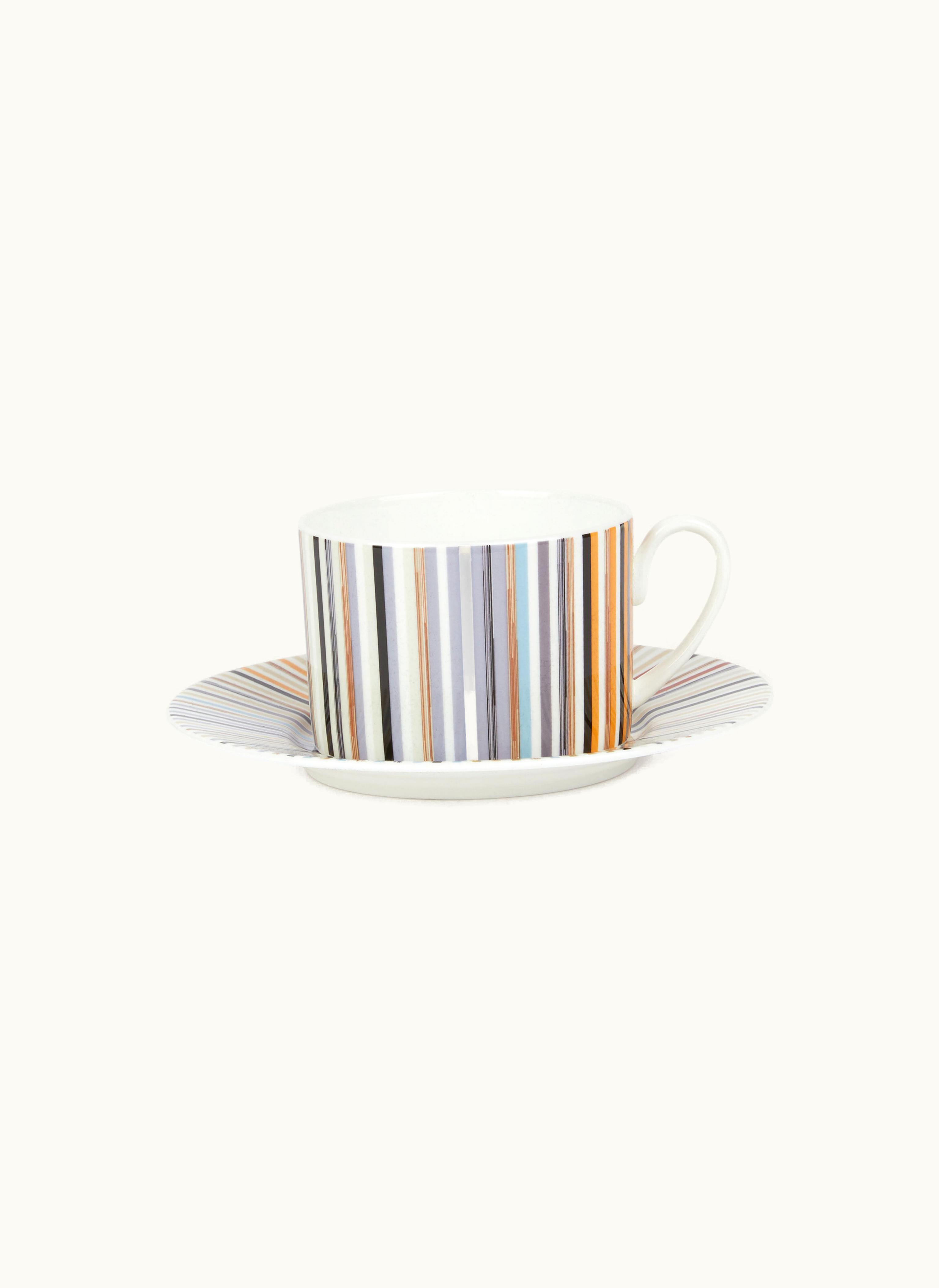 Missoni Missoni Stripes Jenkins Set Of 6 Tea Cups & Saucers White