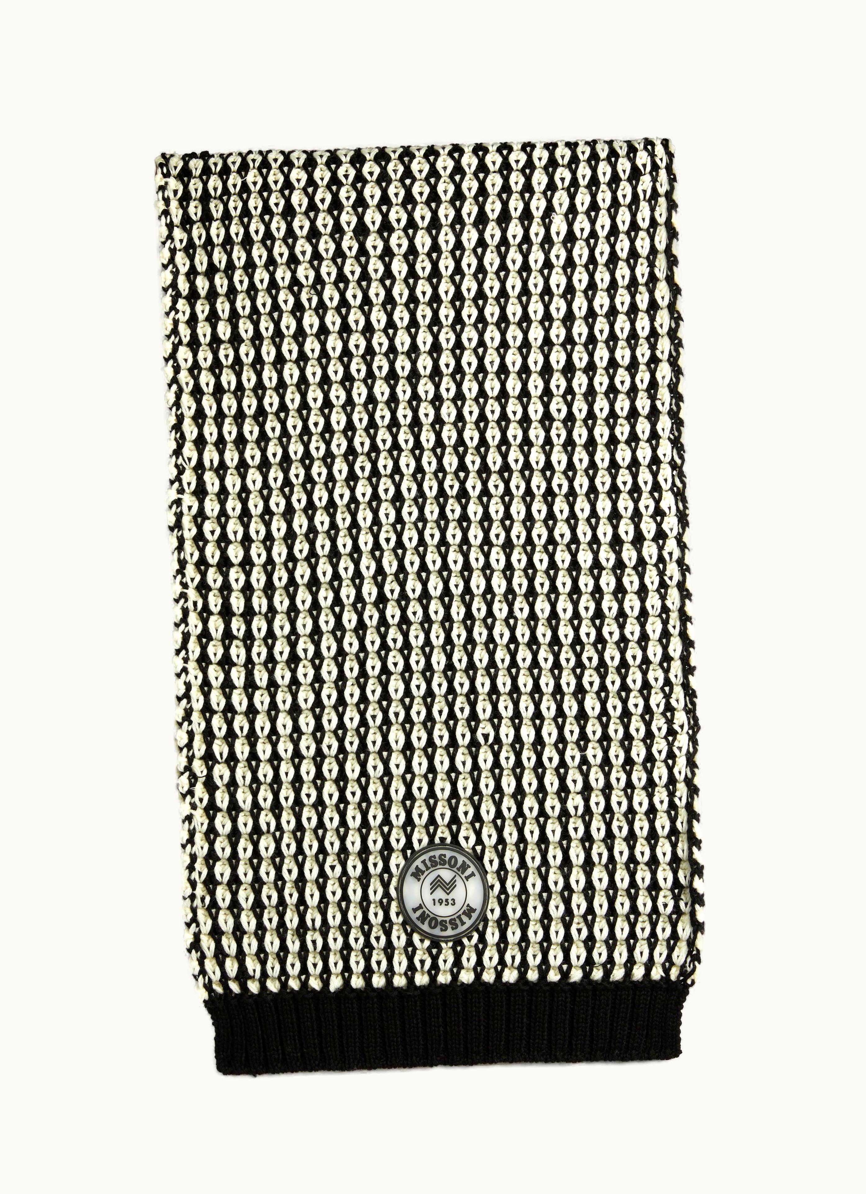 Missoni Missoni Wool Knit Scarf With Logo Patch Multicoloured