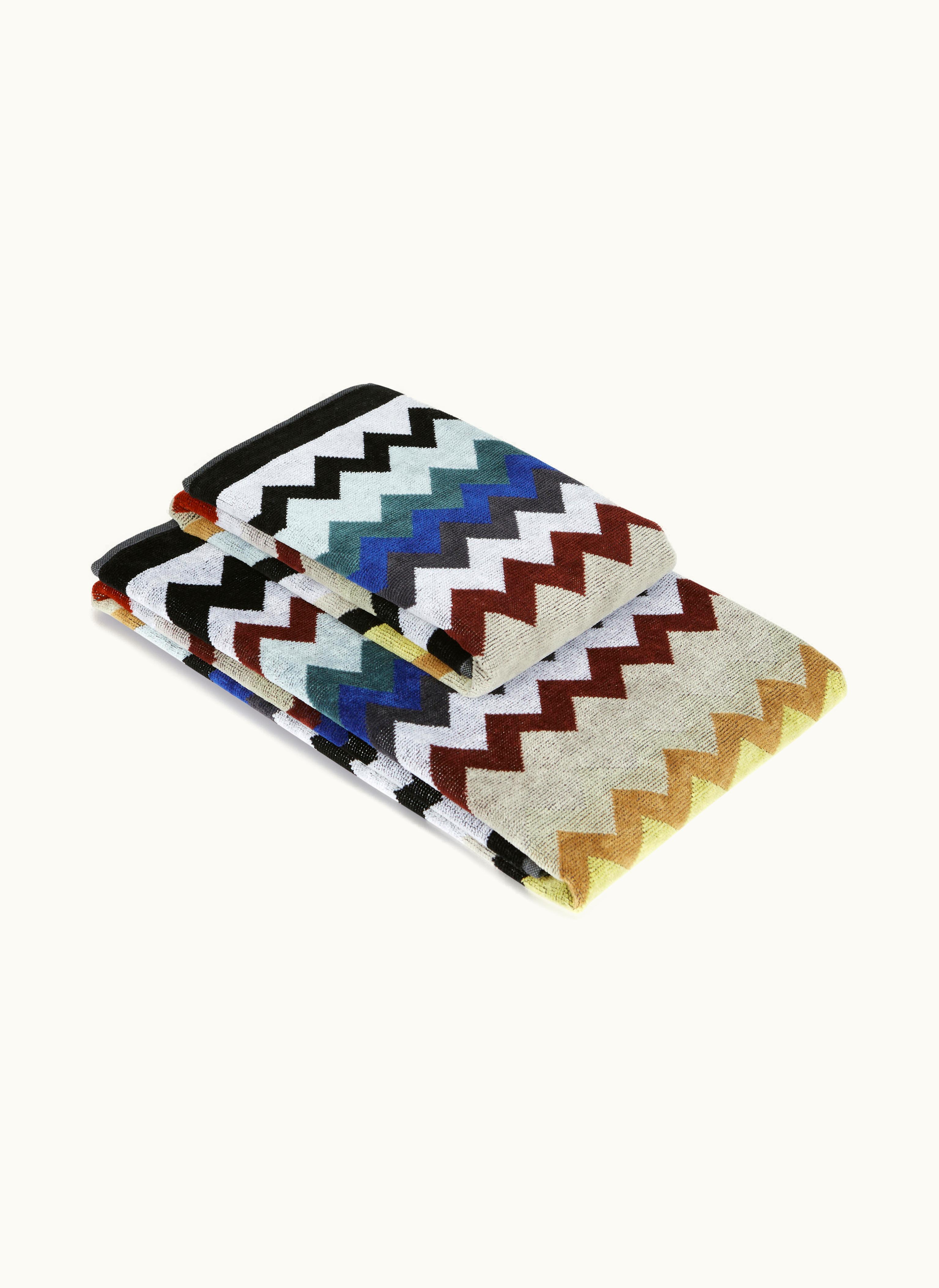 Missoni Missoni Cyrus two-piece Set Of Chevron Cotton Terry Bath Towels Red