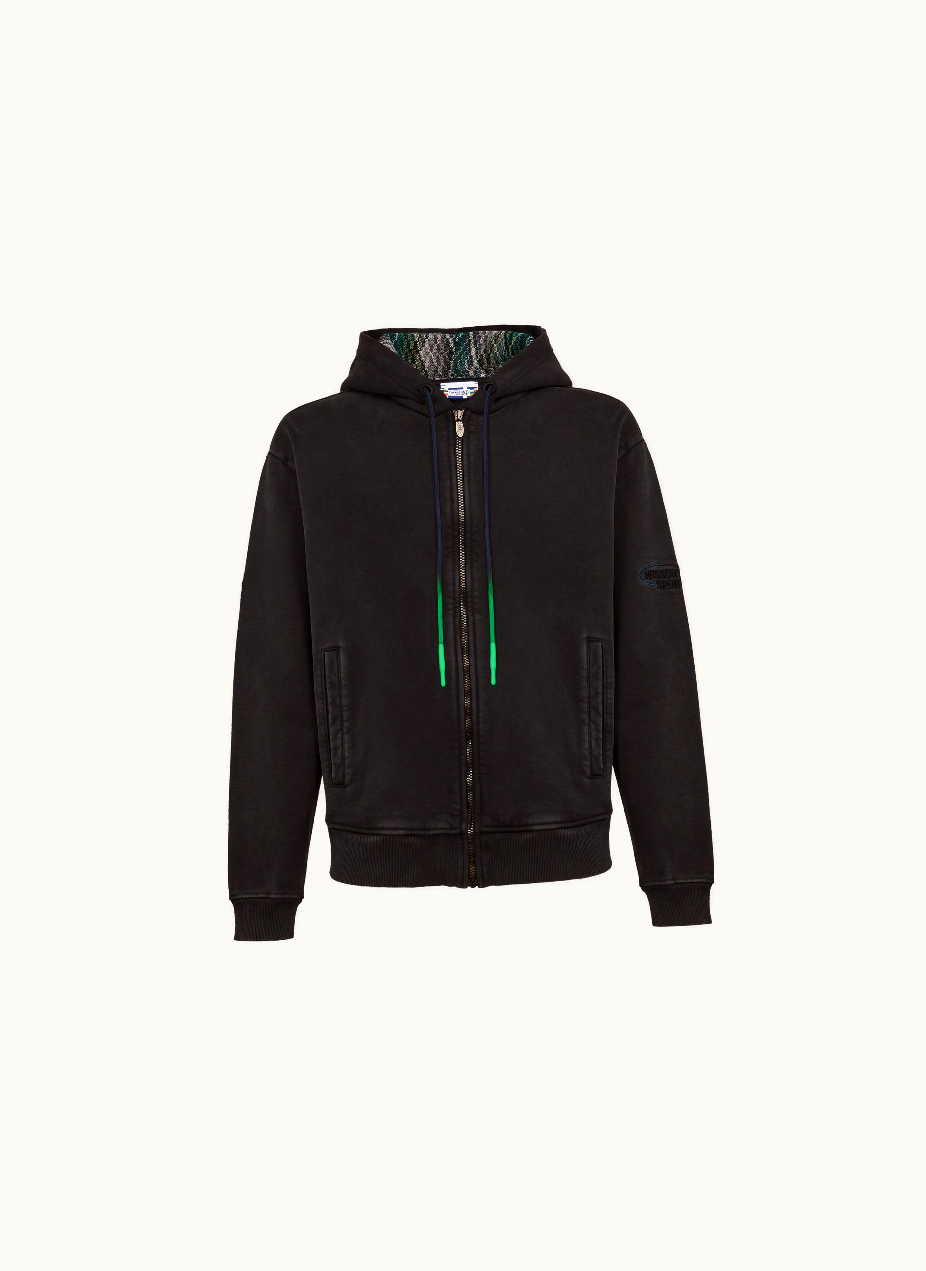 Missoni Missoni Cotton Sweatshirt With Hood And Zip Grey