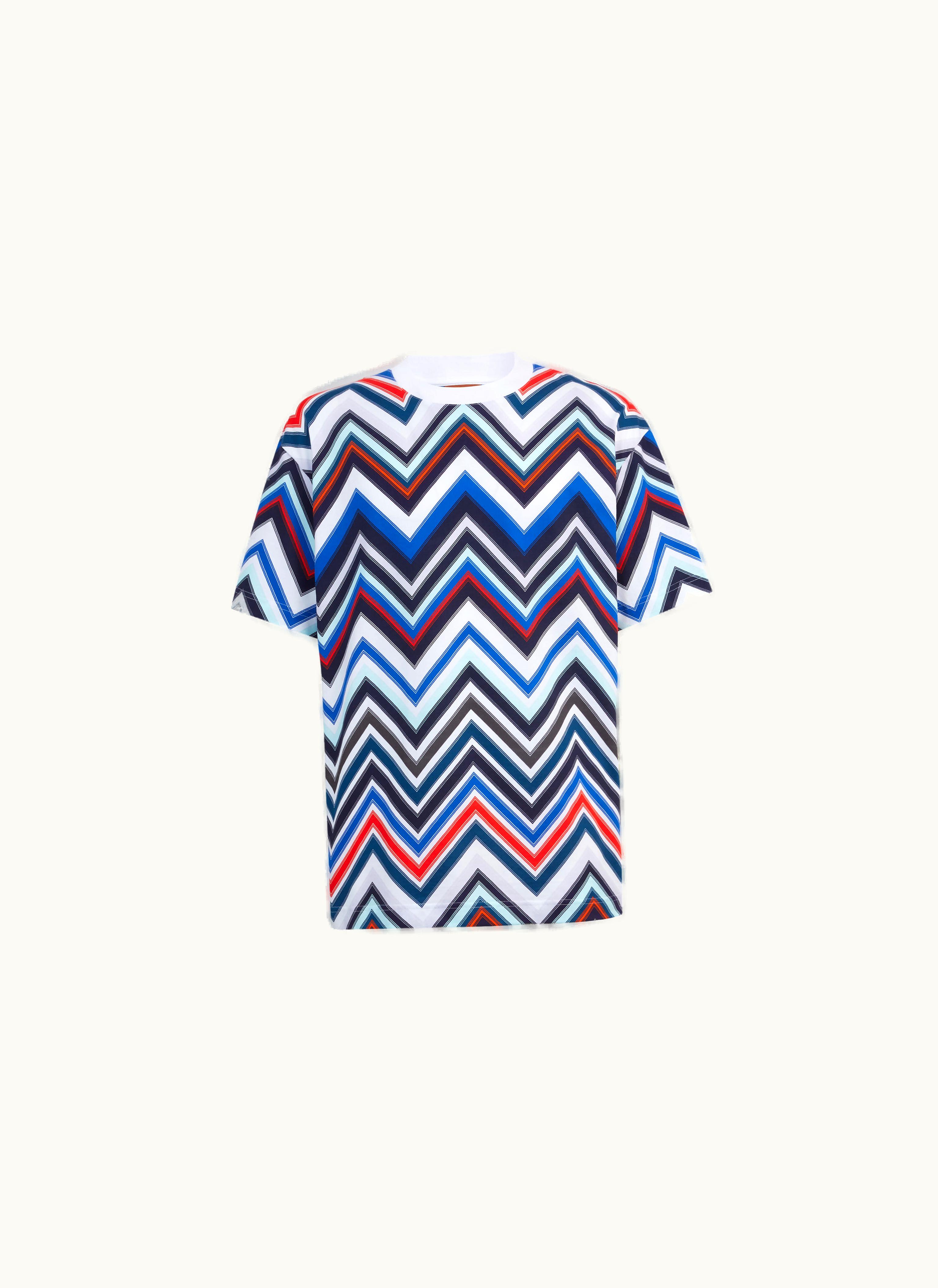 Missoni Missoni Oversized T-shirt In Zigzag Cotton Multicoloured