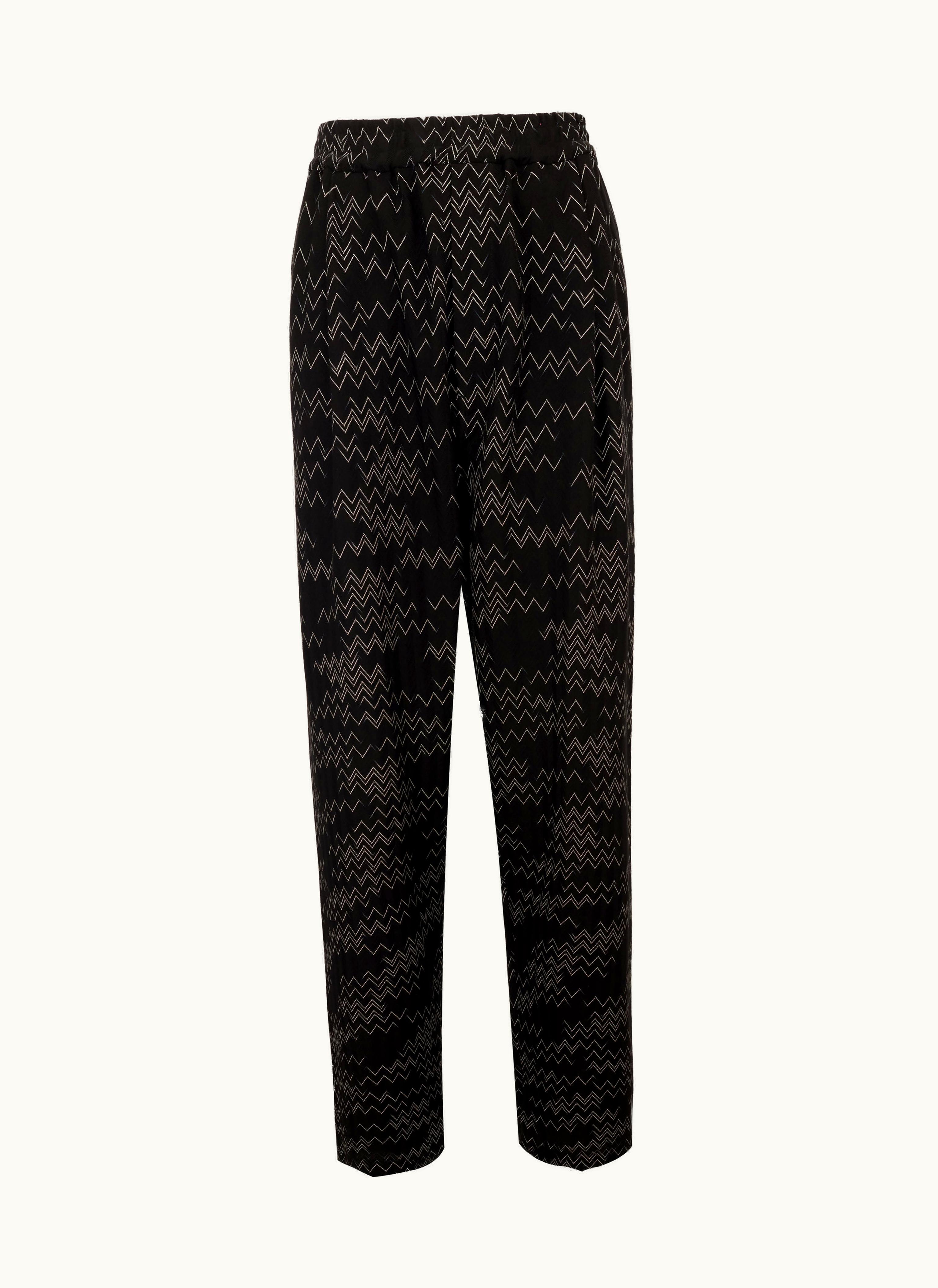 Missoni Missoni Cotton And Viscose Trousers Black & White