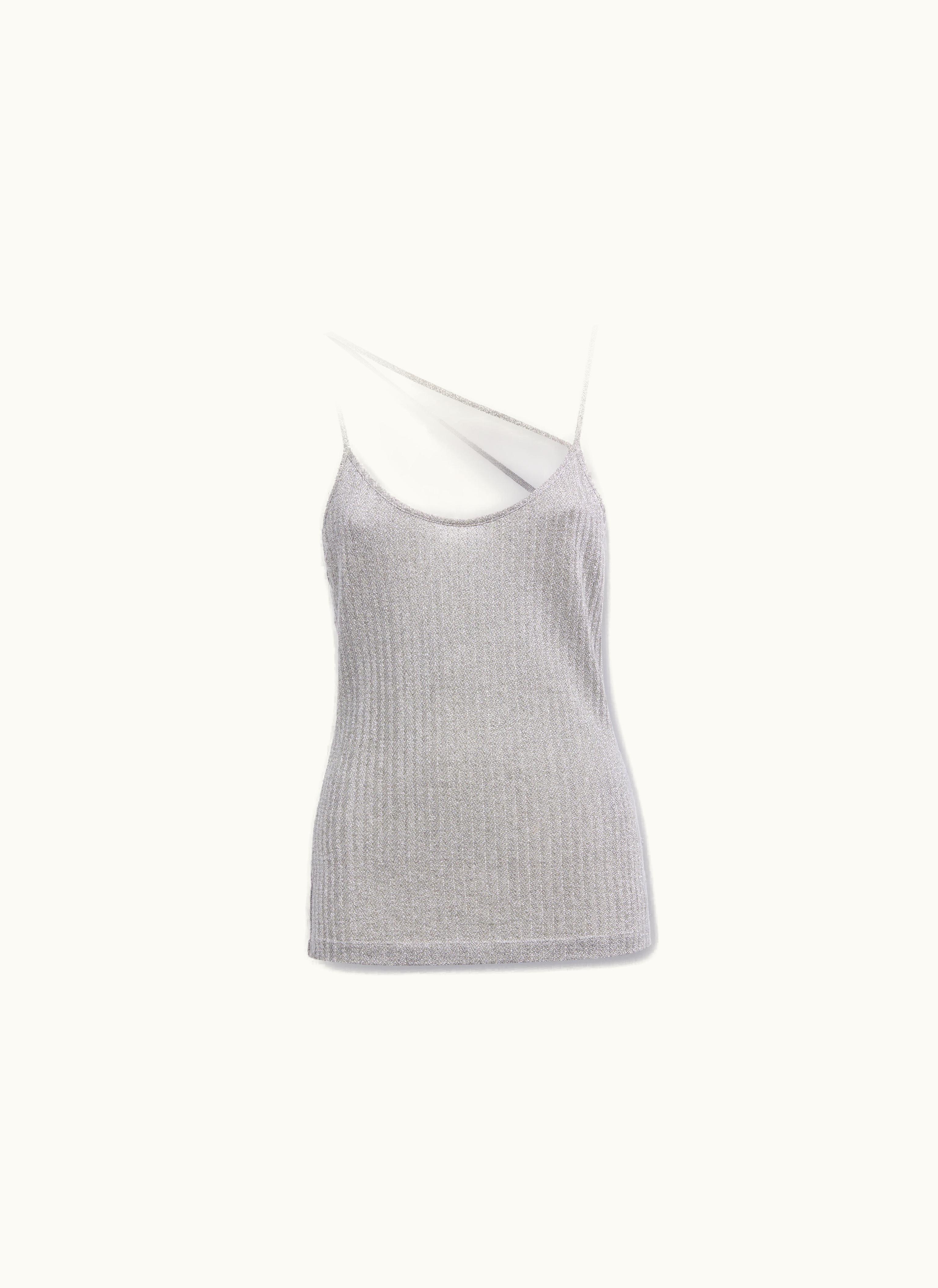 Missoni Missoni Cotton And Viscose Lamé Tank Top Grey