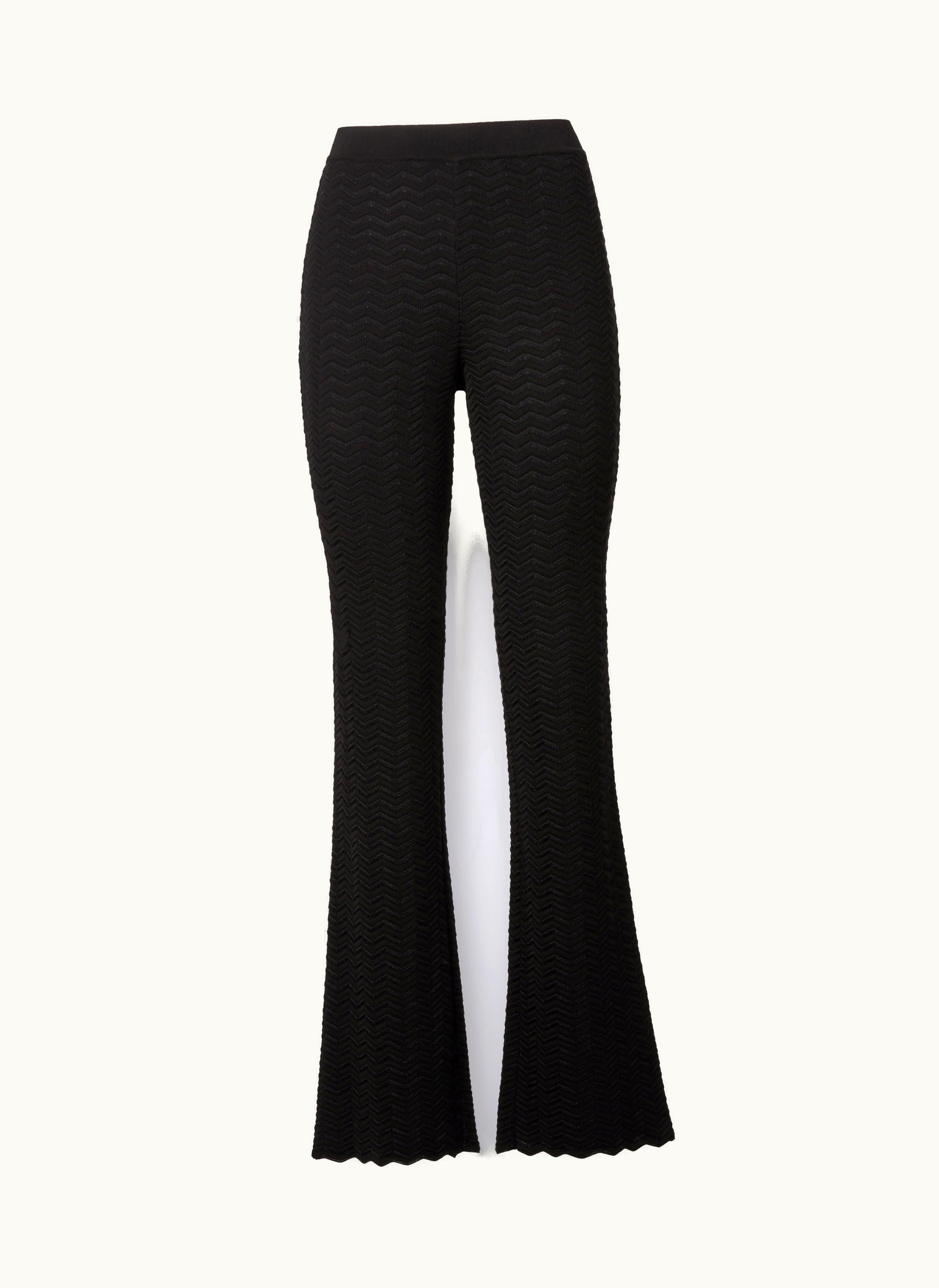 Missoni Missoni Trousers In Zigzag Knit Black